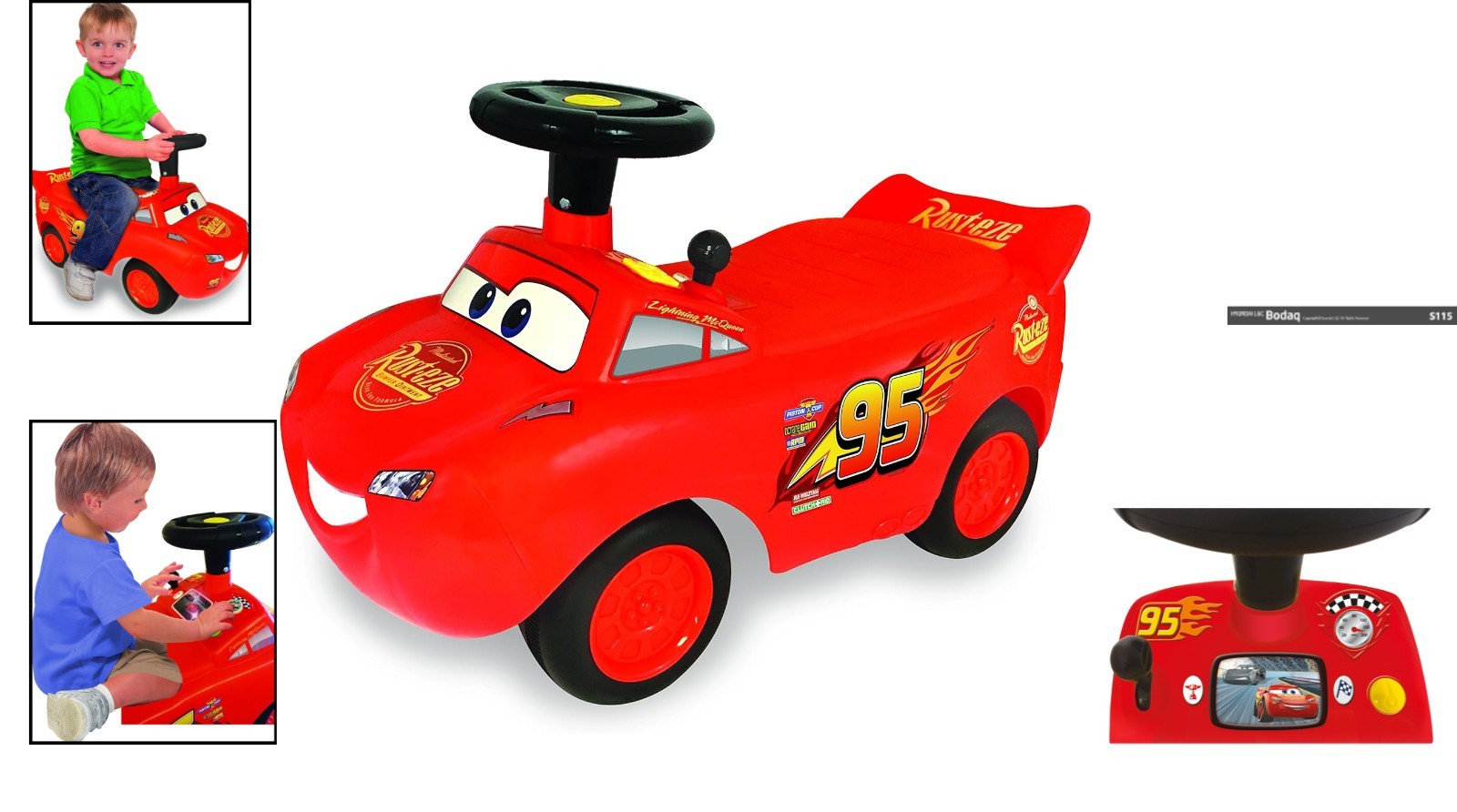 Large Lightning McQueen Racer Ride-On for Toddlers – Engaging Sounds & Lights