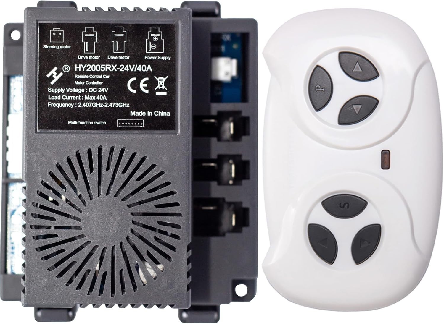Compact HY2005RX-24V Controller & Remote for Effortless Ride-On Toy Management