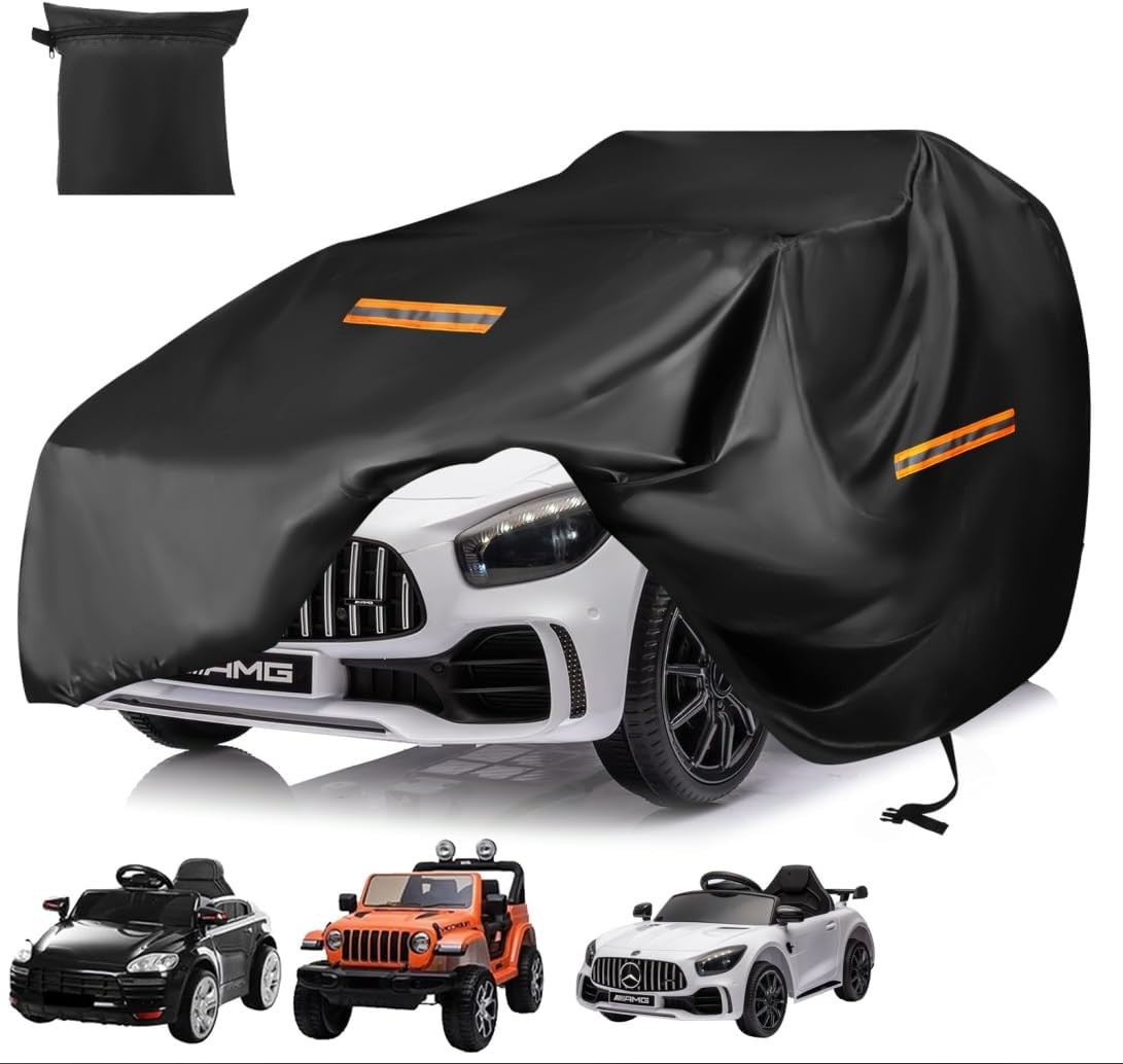 Kids Ride on Car Cover,Small/Large Power Wheels Cover Waterproof,Heavy Duty 420D
