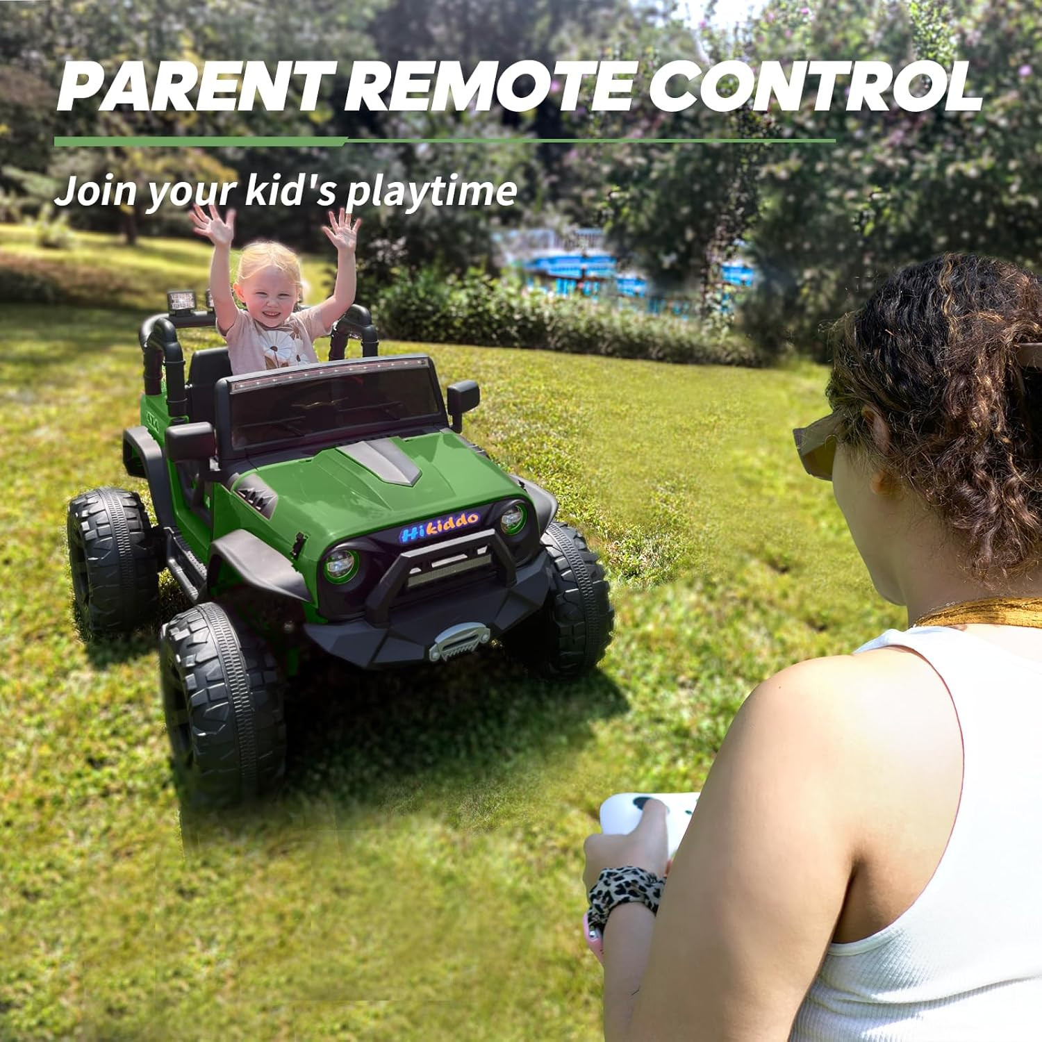 24V 9Ah Ride on Toy for Big Kids, 4X4 2 Seater Ride on Car Truck W/Remote Contro