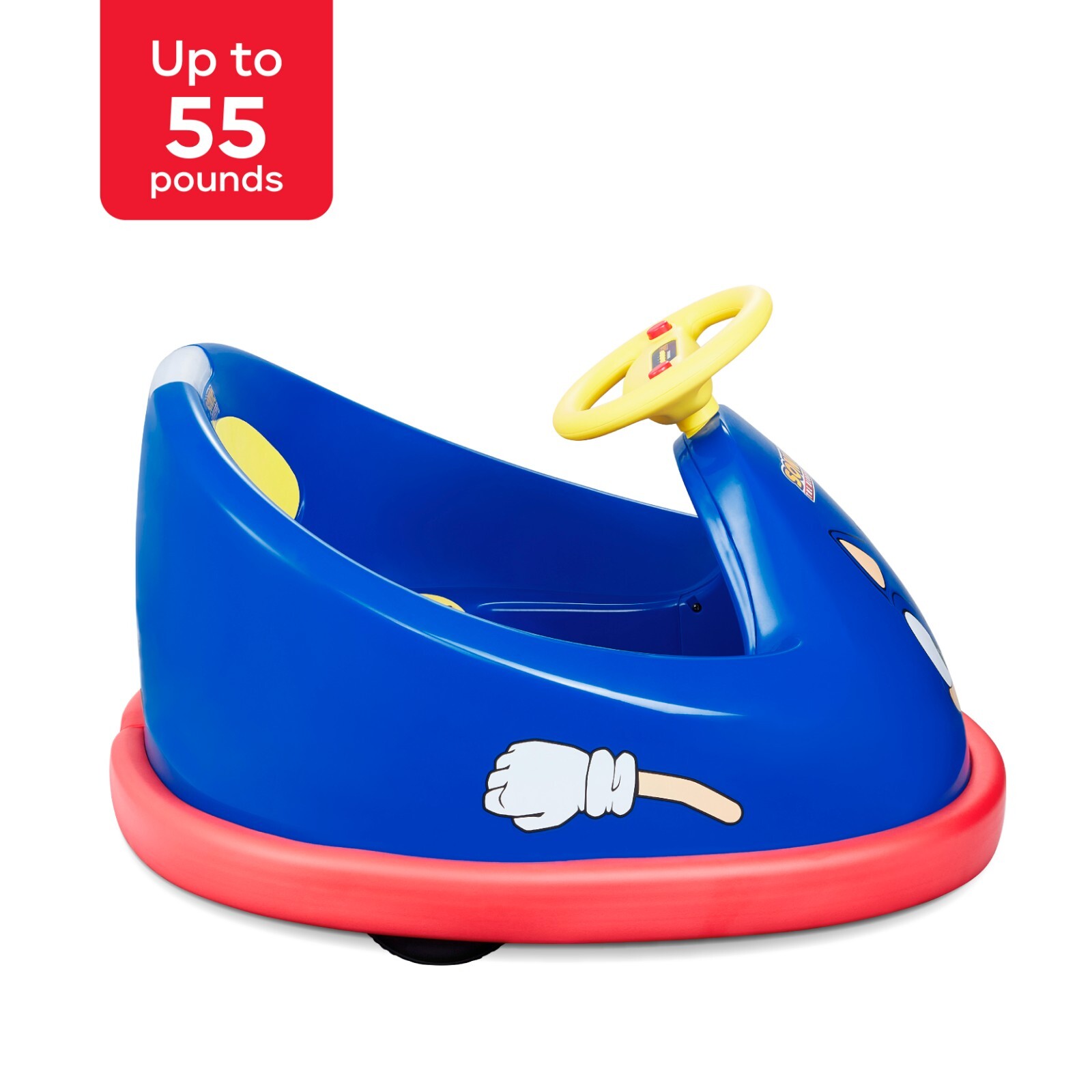 Sonic the Hedgehog Electric Bumper Car 2 Speed for kids 360 degree turning