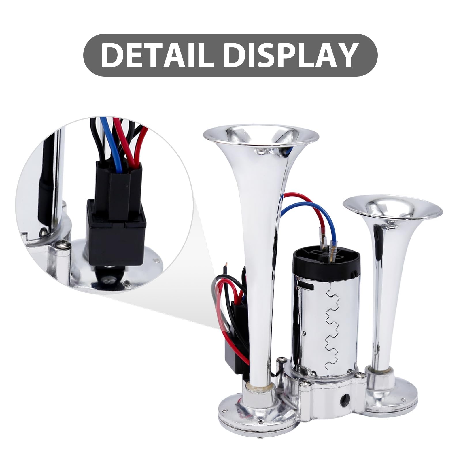 600DB Dual Train Horn 12V Pickup Truck Boat Car Horns Kit With Compressor