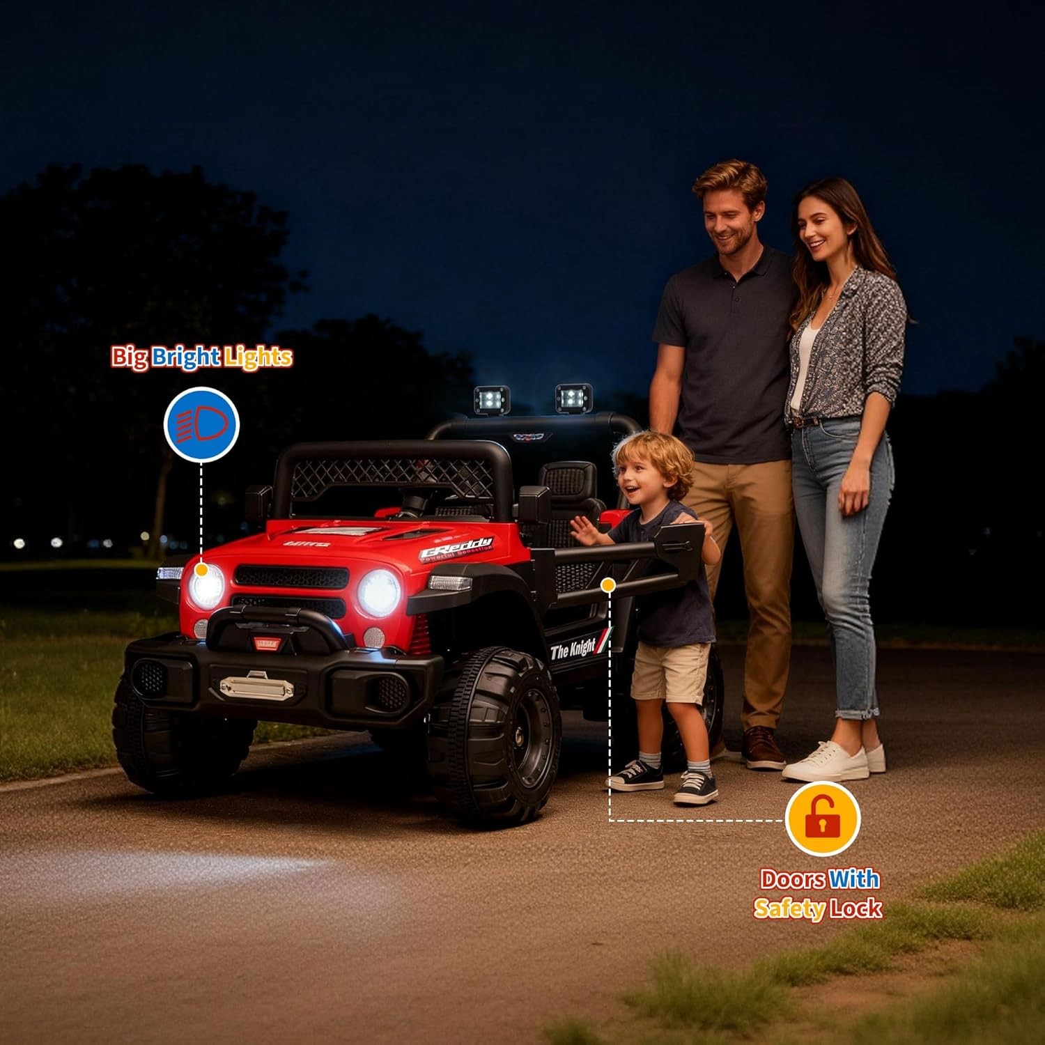 12V Kids Ride On Truck Car Electric Vehicle Remote Control LED Lights Music Gift