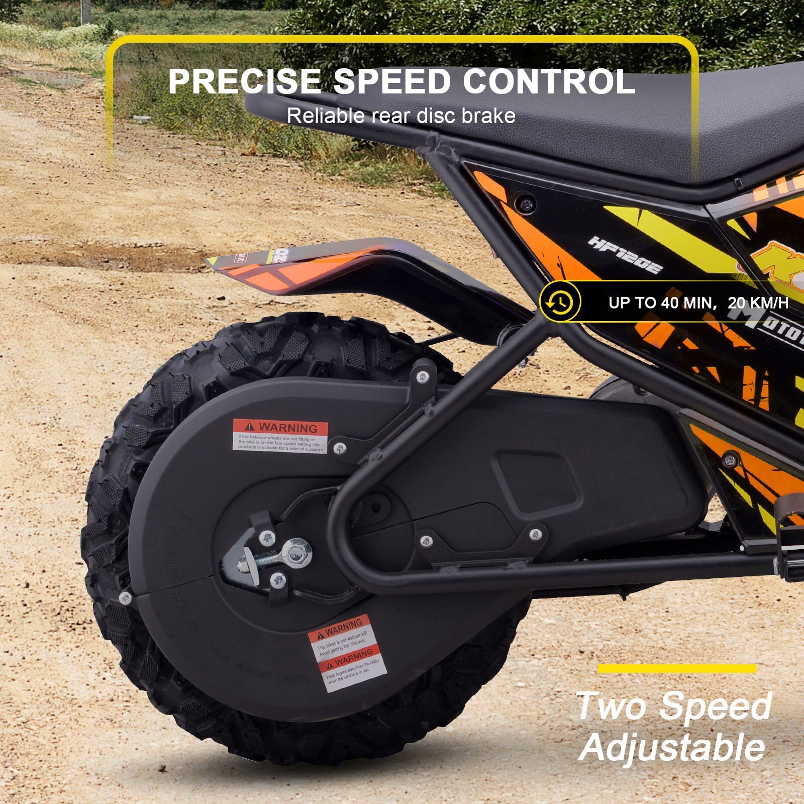 MotoTec 24V 250W Electric Mini Bike – Orange | Kids Ride-On Dirt Bike✅