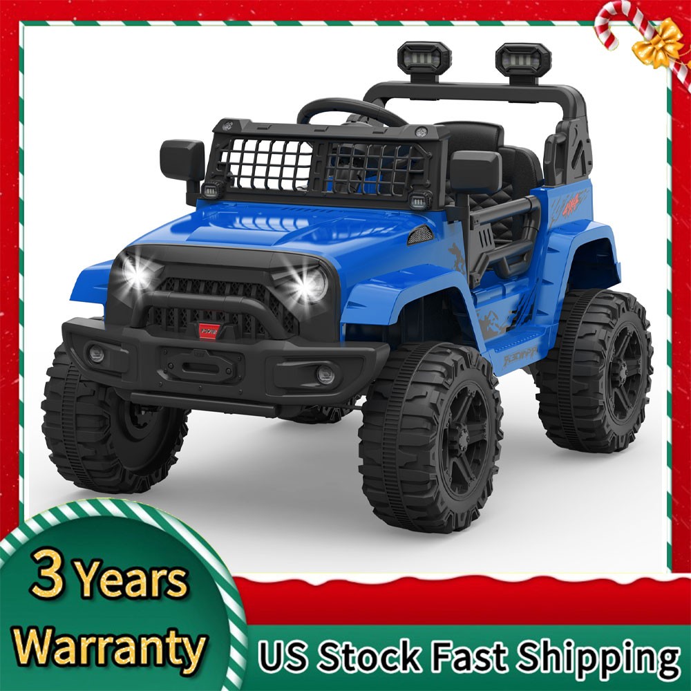 Blue Kids Electric Ride on Car Toys 12V with Remote Control for Kids 3-8