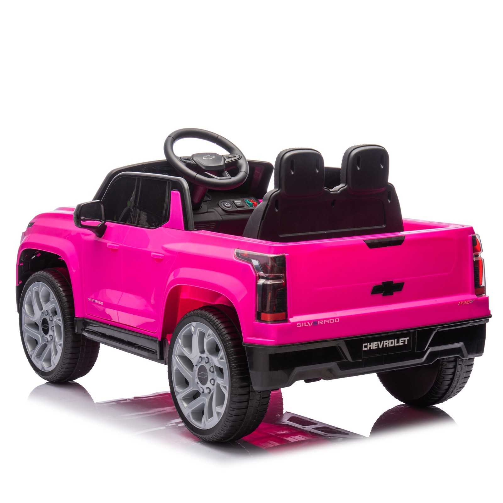 Licensed Silverado Ride on Truck 24V Electric Car 2 Seater with Remote for Kids