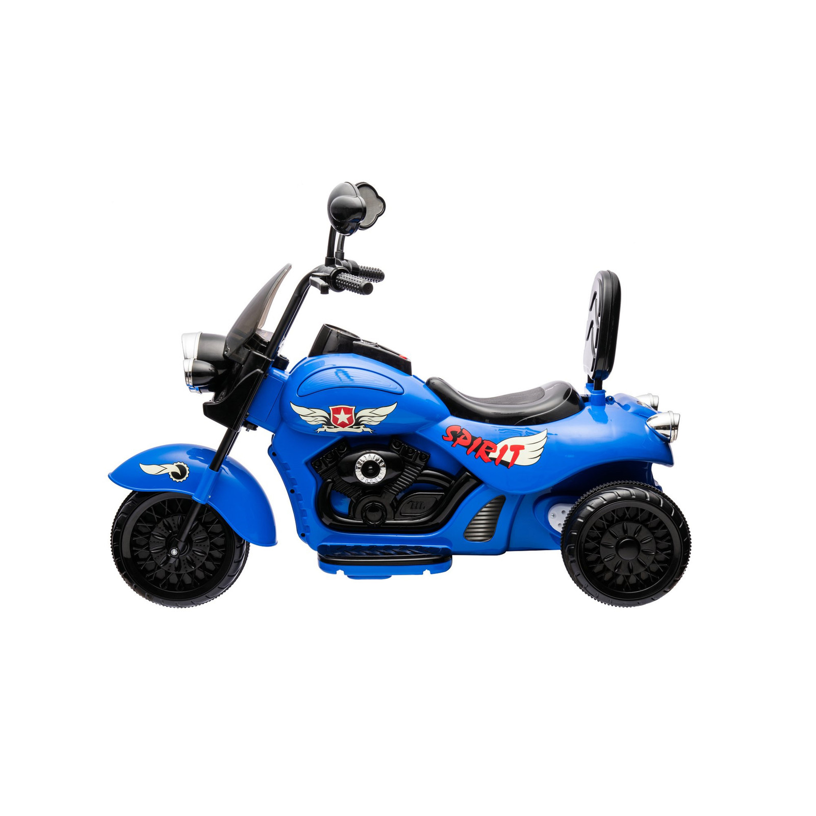 12V Freddo Kids Cruiser Ride On Motorcycle Electric Chopper Toy Trike Blue Car