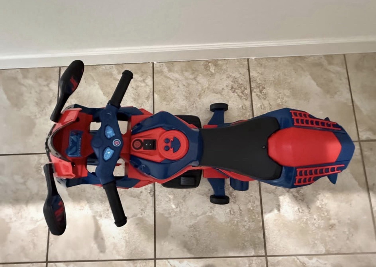 Marvel Spider-Man 6V Kids Ride-On Motorcycle Electric Battery Powered Bike