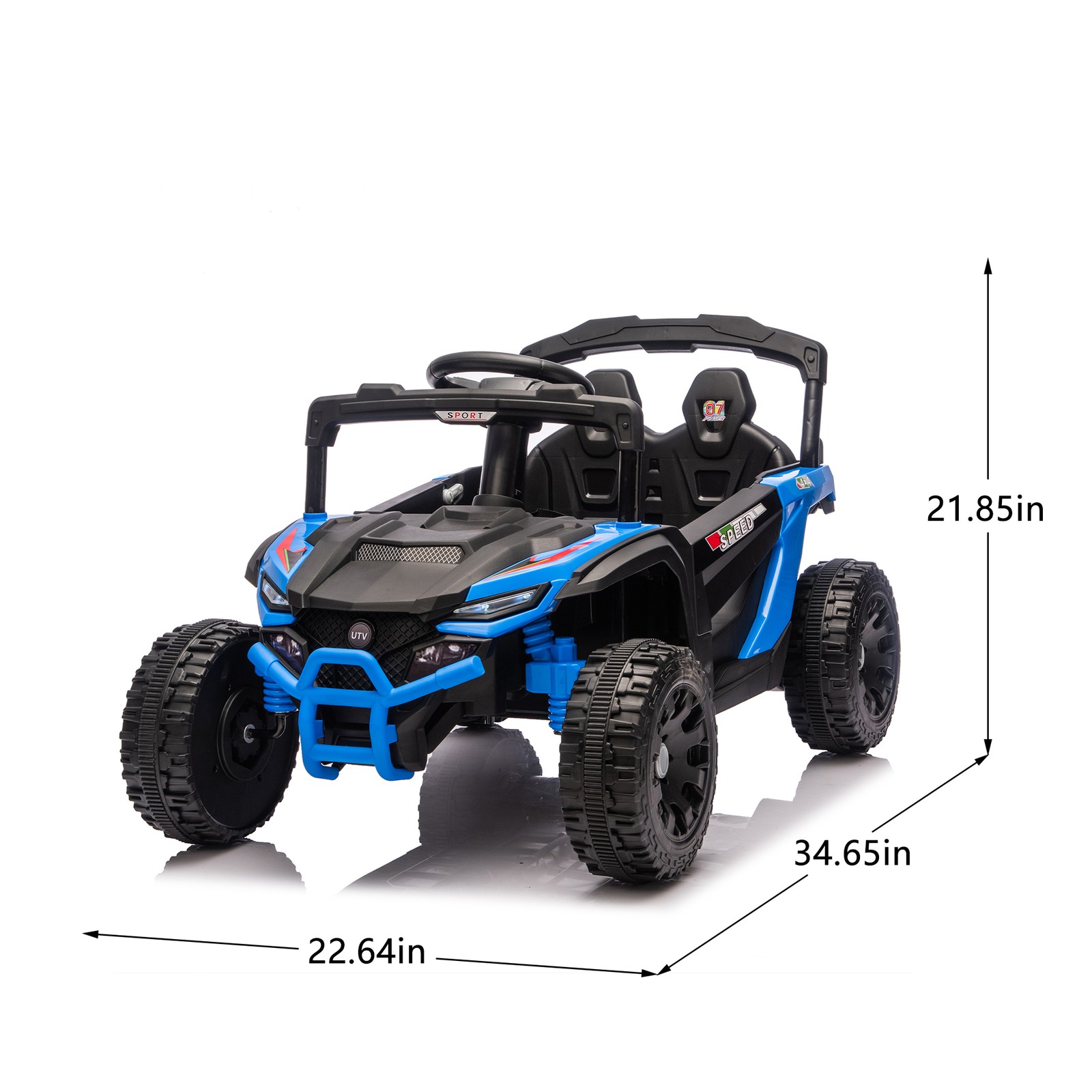 24V Kids Ride on UTV Electric Off-Road Car Speed 1.86-3.11mph w/Remote Control