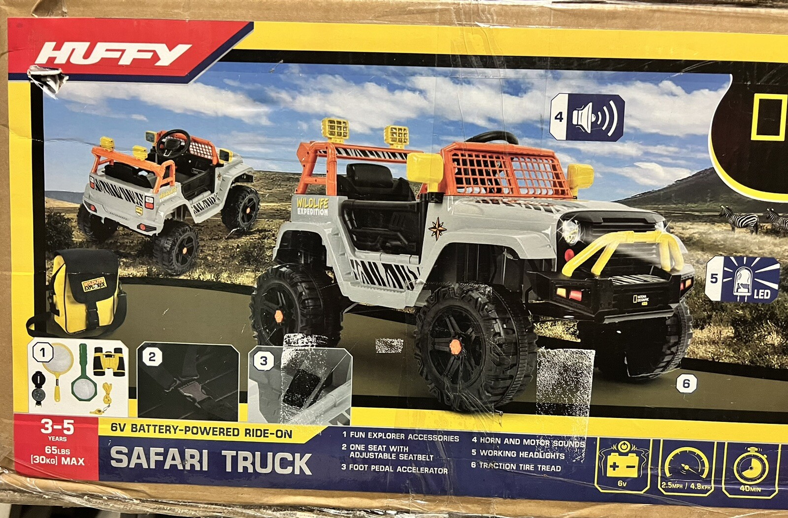 Huffy 6V National Geographic Safari Kids SUV Powered Ride-On