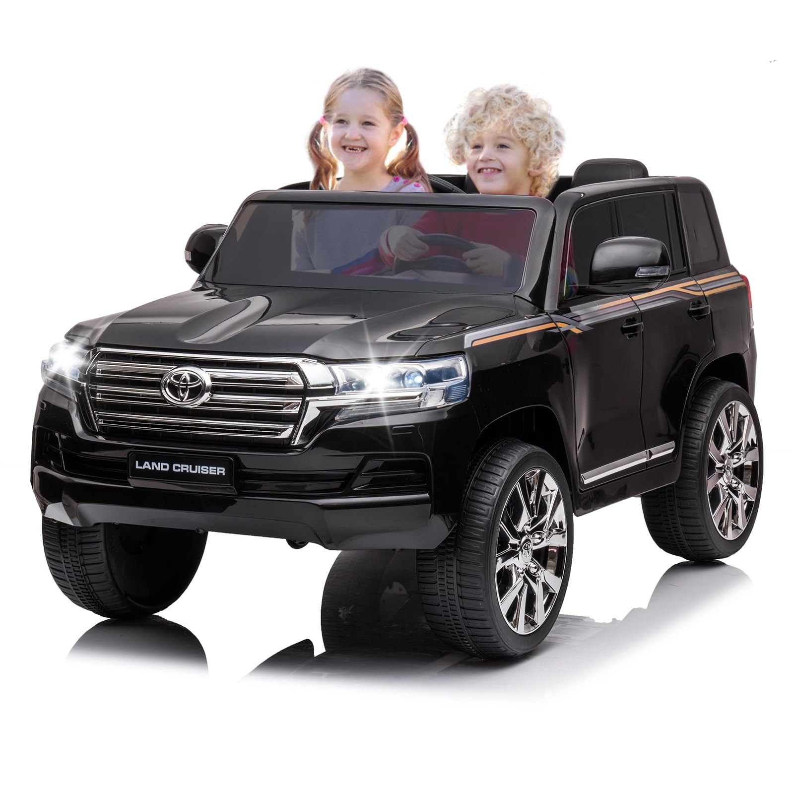 12v Licensed Toyota Land Cruiser Ride-on Car – Remote Control,Music,Horn & LED