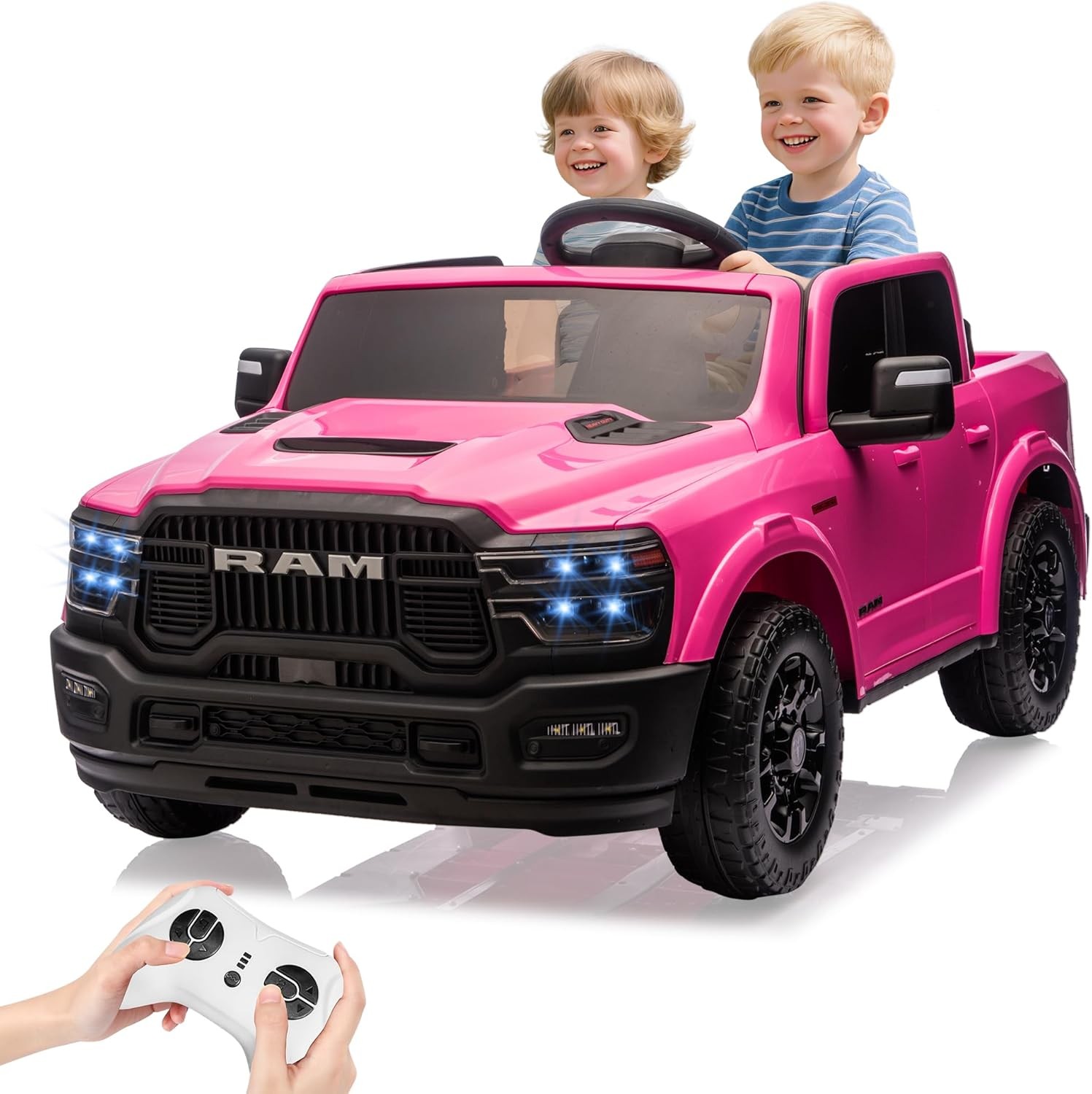 2 Seater Electric Car for Kids 24V Ride on Truck Toys Licensed RAM 2500 for Kids