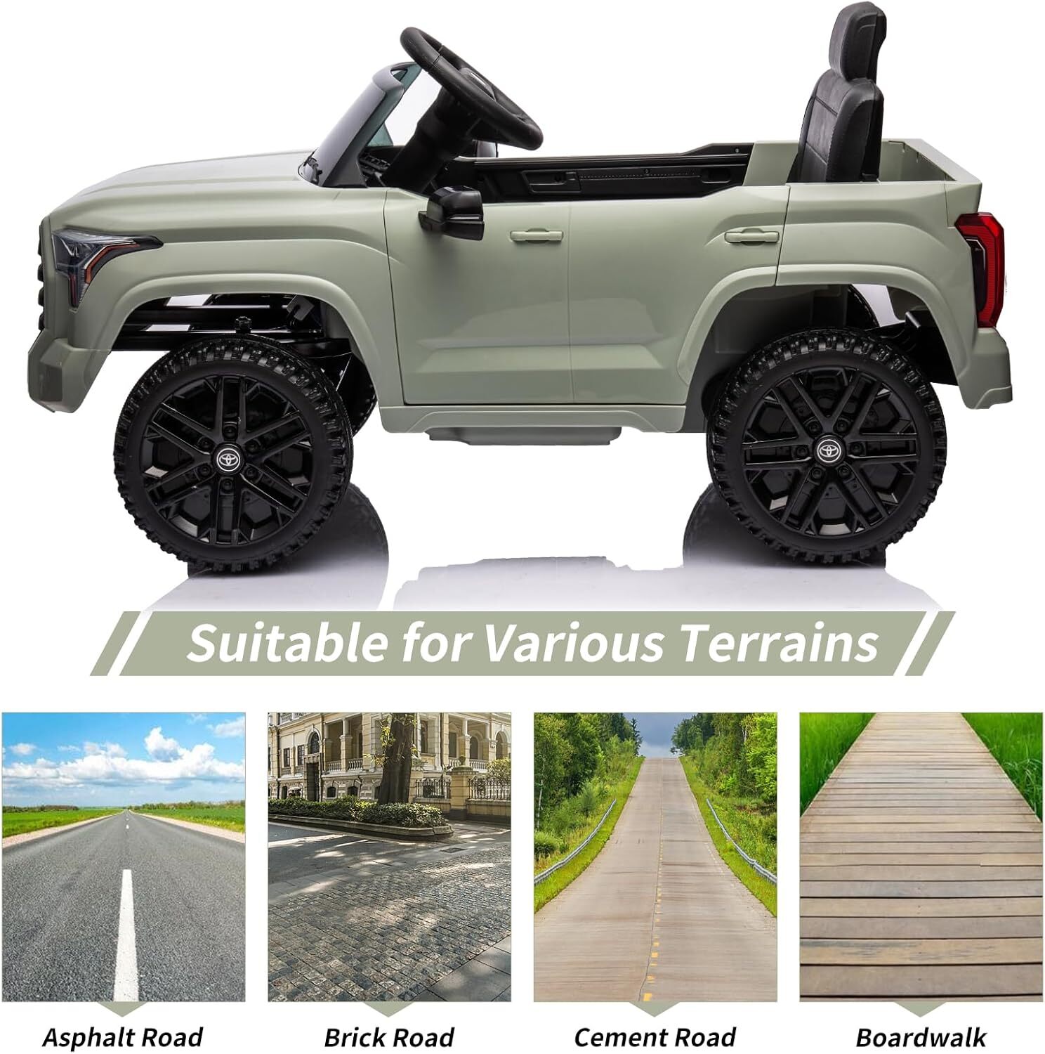 12V Toyota Ride On Truck 4Runner Tundra Electric Remote Control With Safety Belt