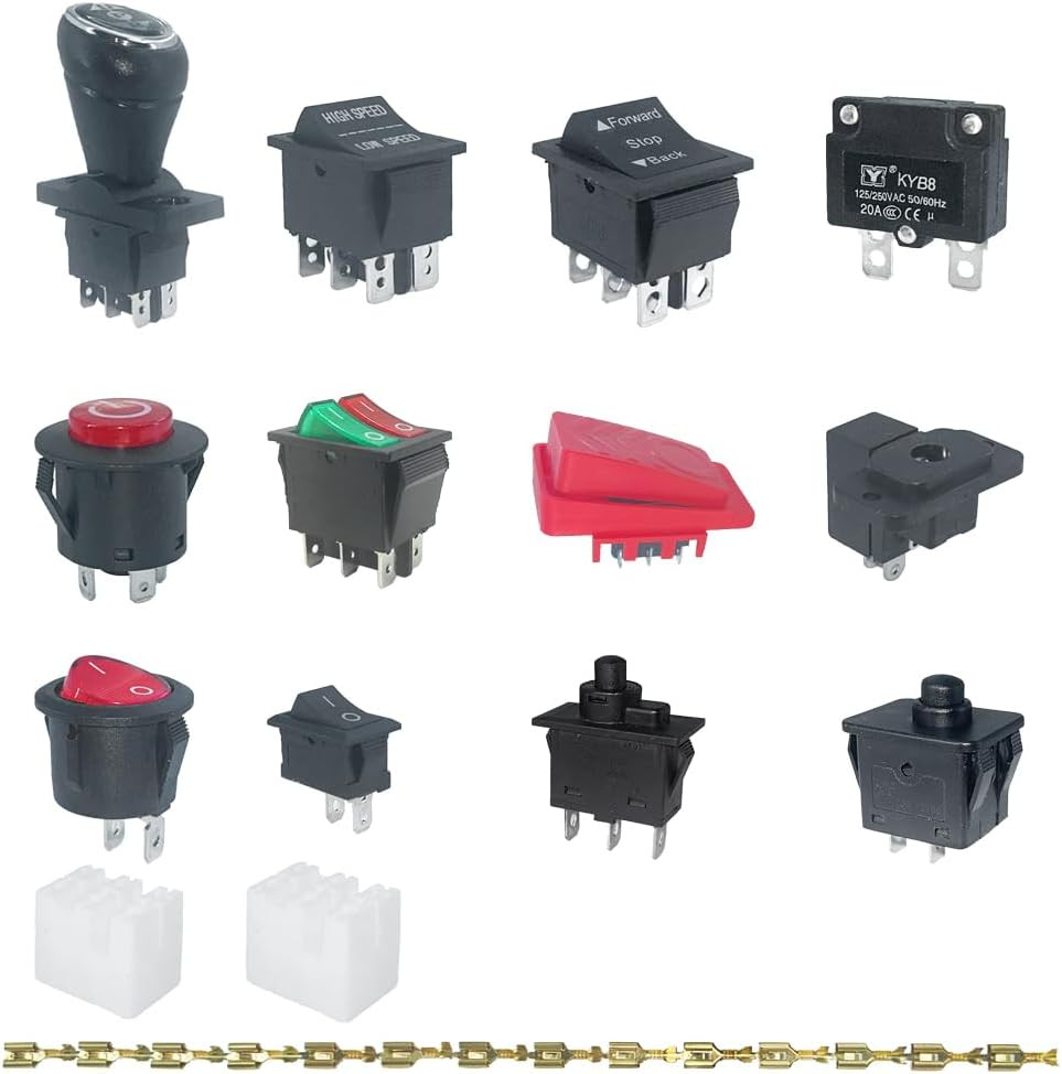 14PCS Set of Switch Kit for Power Wheels Kid’S Ride on Toys Replacement Parts, F