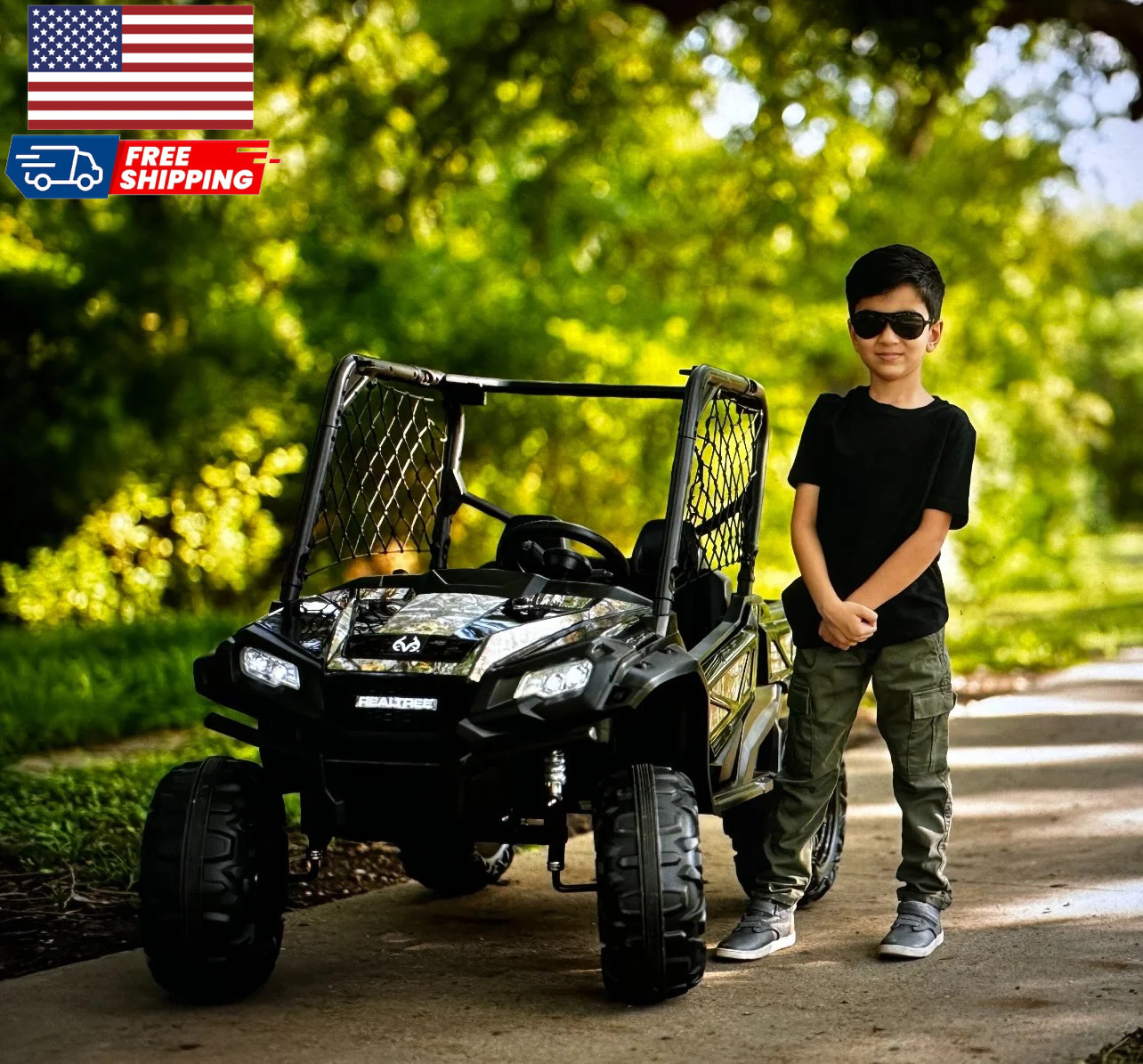 Realtree-XD 24V UTV Battery-Operated Ride-On with Remote Control Kids Ages 3 US