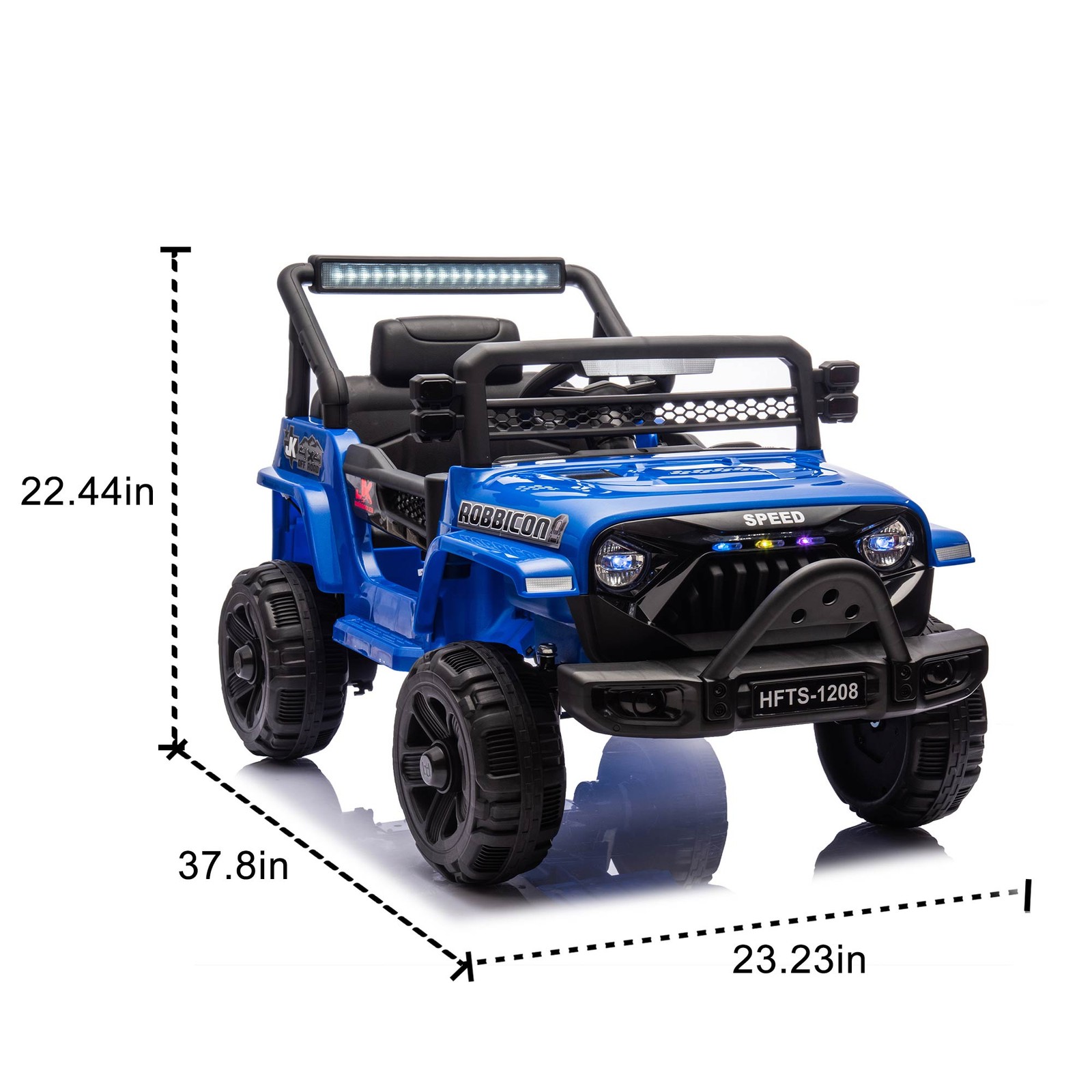 12V Kids Ride On Electric Truck Car Early education function kids aged 1-4 Blue
