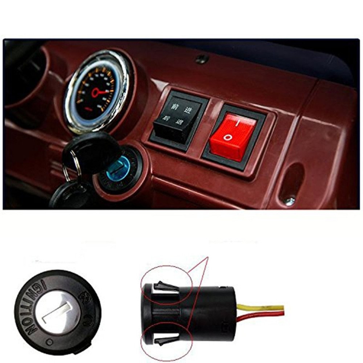 6V12V Power Supply Key Switch Start Power Electric Door Lock Accessory for Ch…