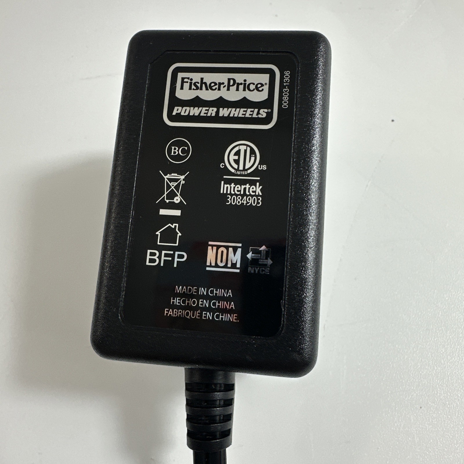 Fisher Price Power Wheels 12V Class 2 Battery Charger Wall Plug 00801-2101, 120v
