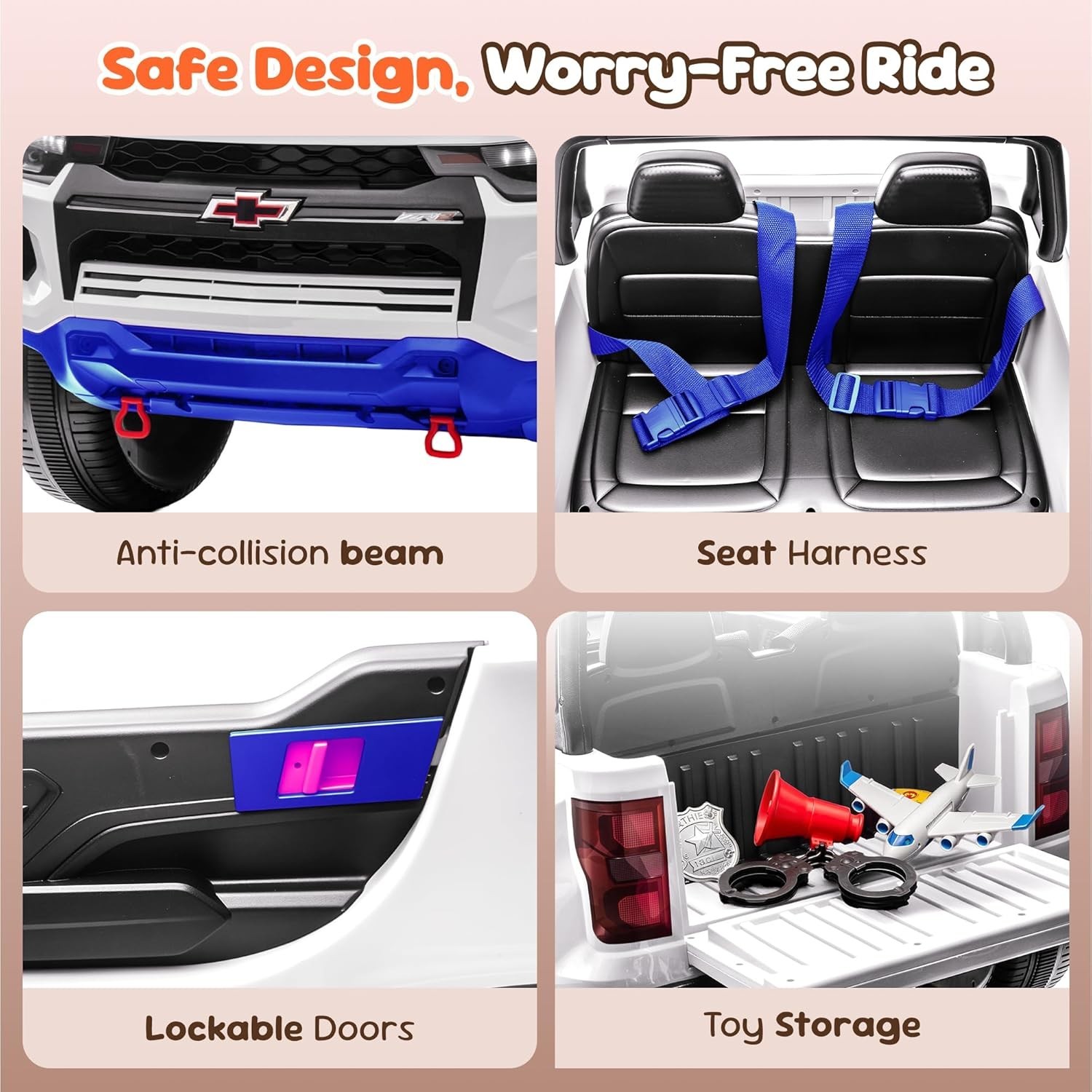 Licensed Chevrolet Colorado ZR2 24V 2-Seater Ride On Car for Kids Electric car