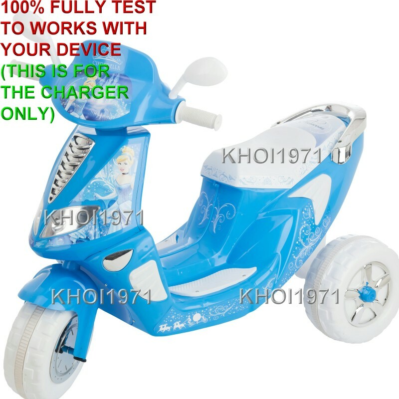 WALL charger AC adapter for KT1109i KidTrax Disney Cinderella Scooter ride on 6V