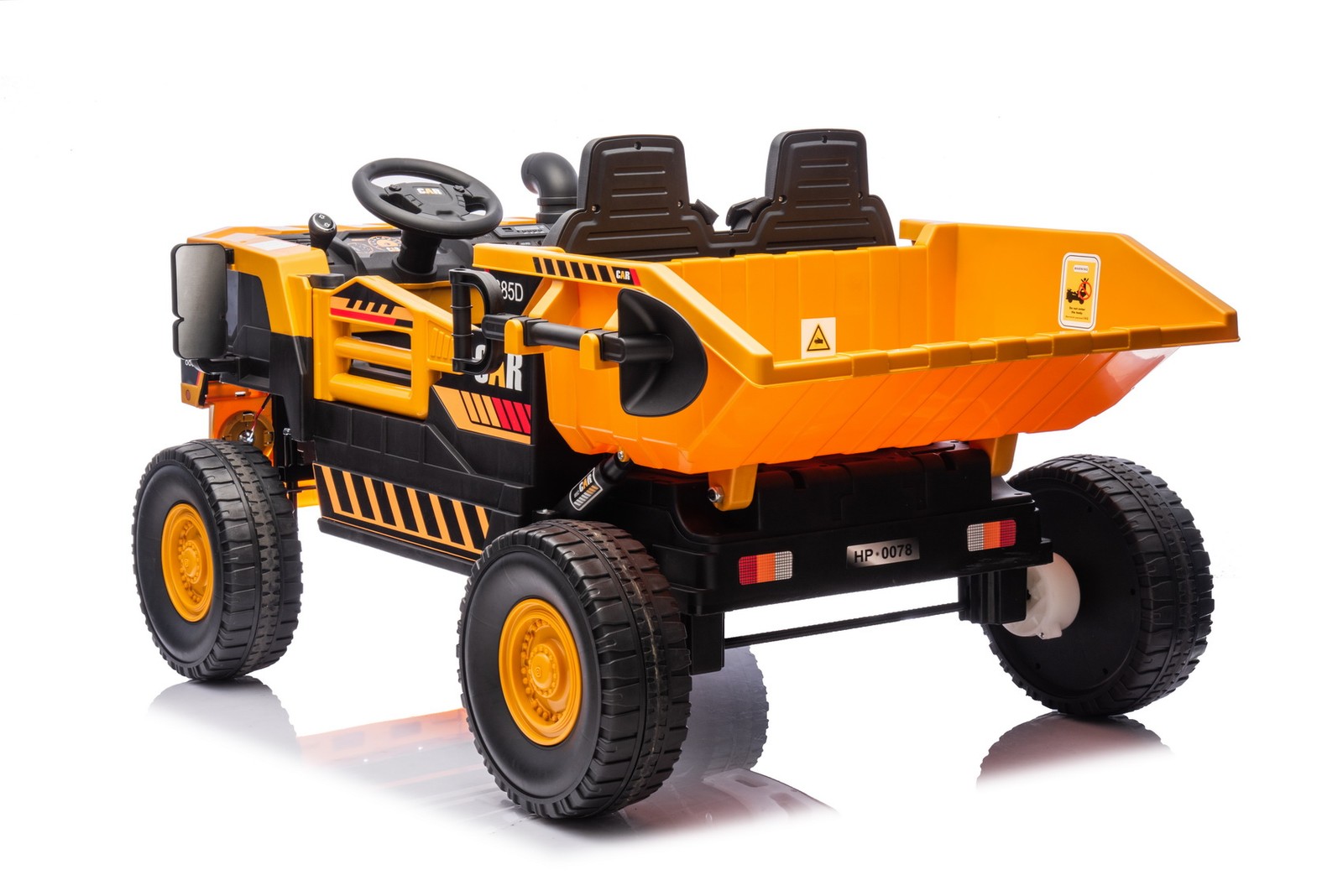 12V 7Ah Ride On Dump Truck 2-Seater Construction Vehicle Car Parent RC Control