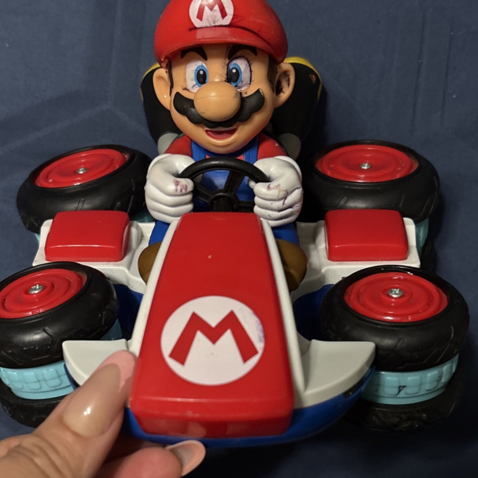 Jakks Super Mario Battery Operated Ride-On Toy Vehicle Red Blue Used