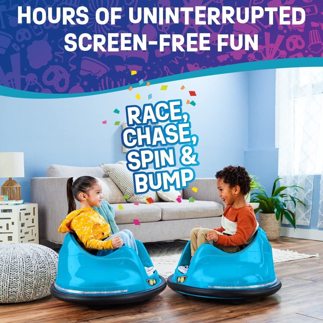 Funpark 6V Bumper Car for Toddlers, 360° Spin, LED Lights, Ages 1.5-4 Years