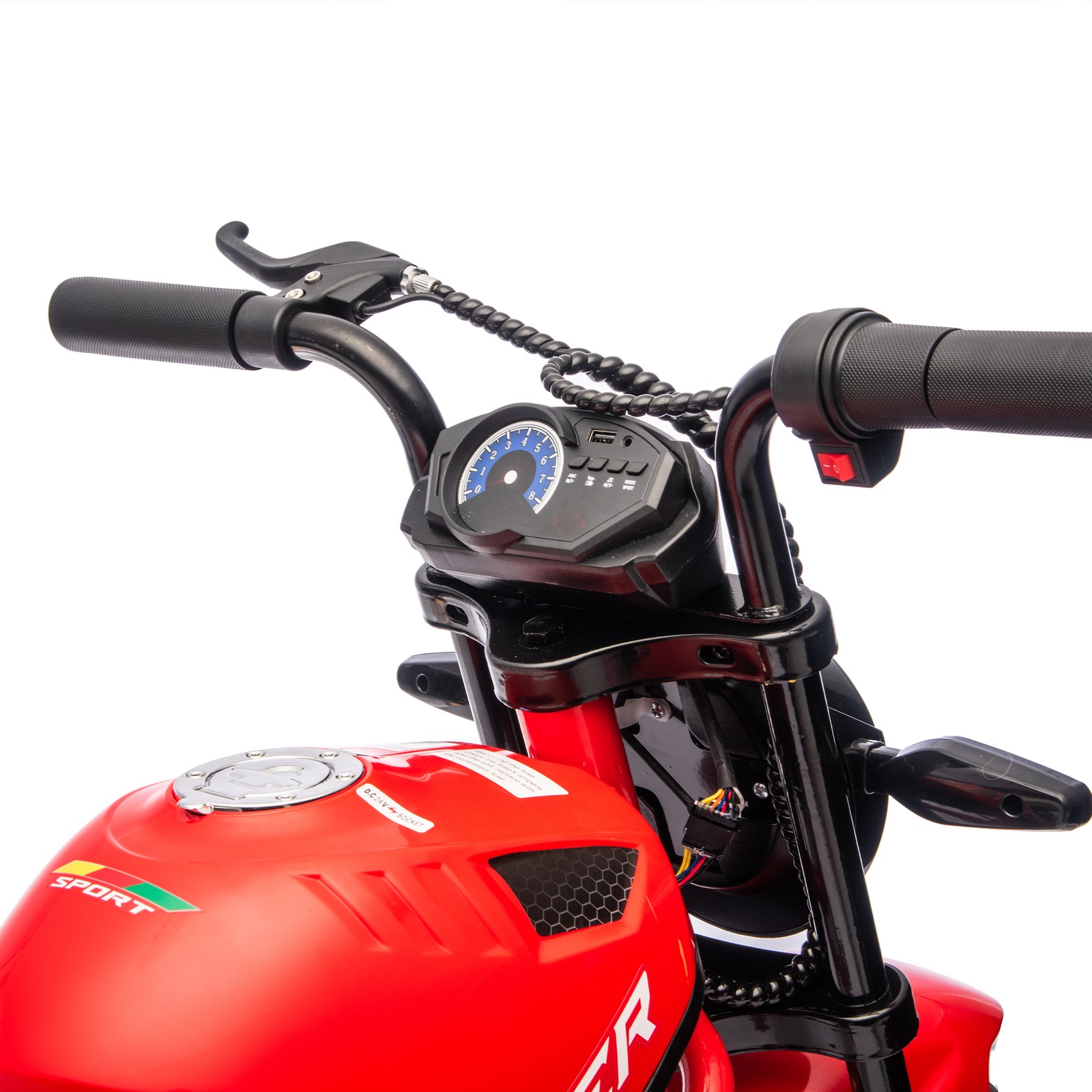 24V 300W Kids Ride On XL Electric Toy Muscle Motorcycle14in Widen EVA Wheels
