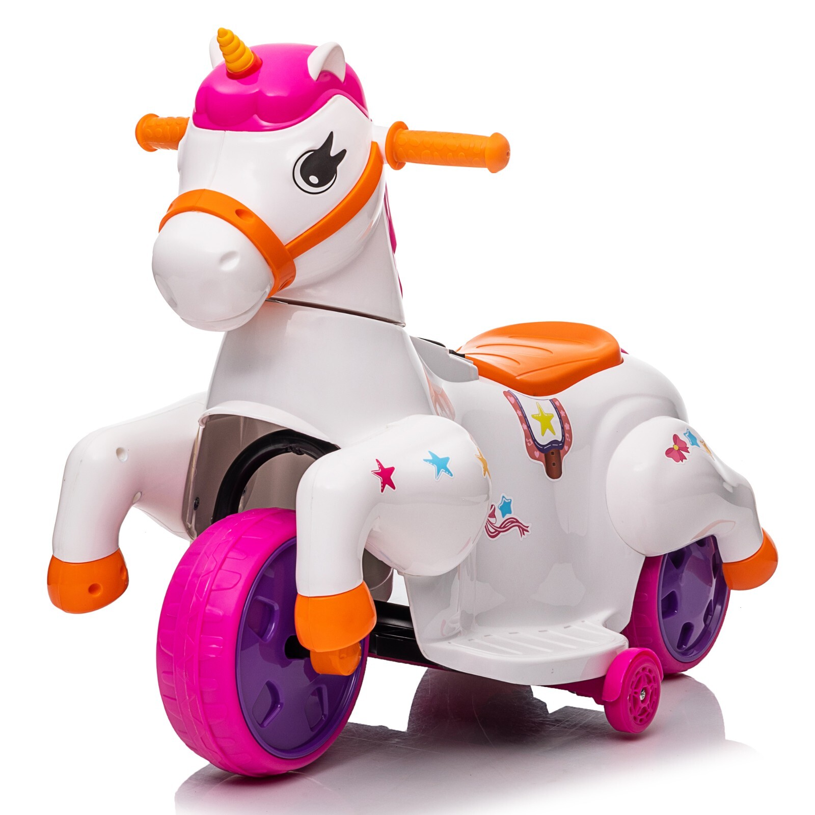 6V Kids Ride on Unicorn Toys with Music & Rechargeable Battery for Toddler