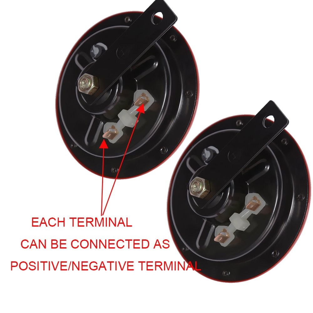 12V 118db Electric Car Horn High Tone/Low Tone Metal Twin Kit With Bracket