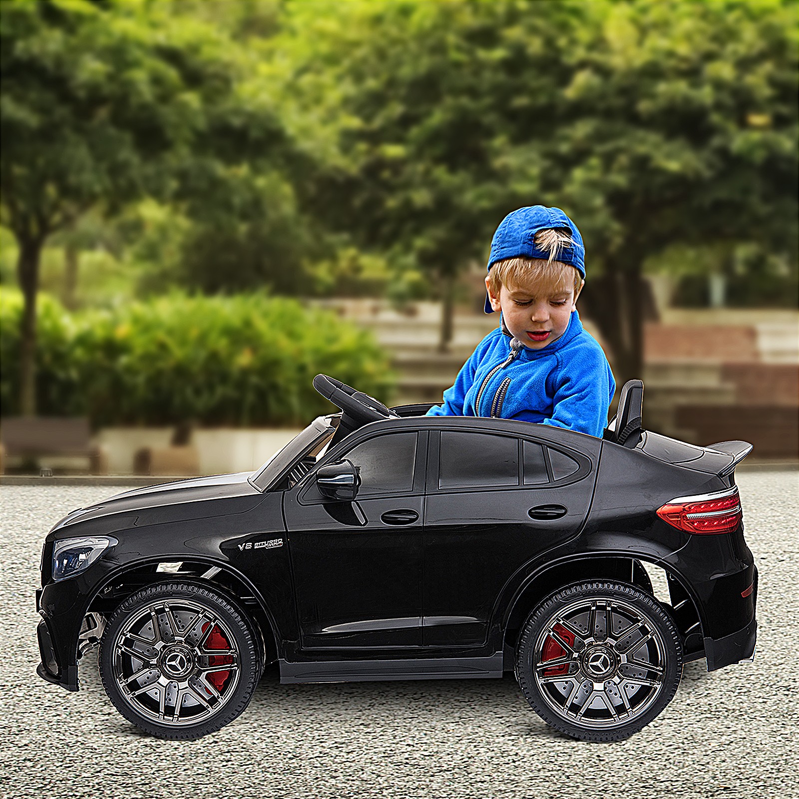 12V Ride On Toy Car for Kids with Remote Control, Black