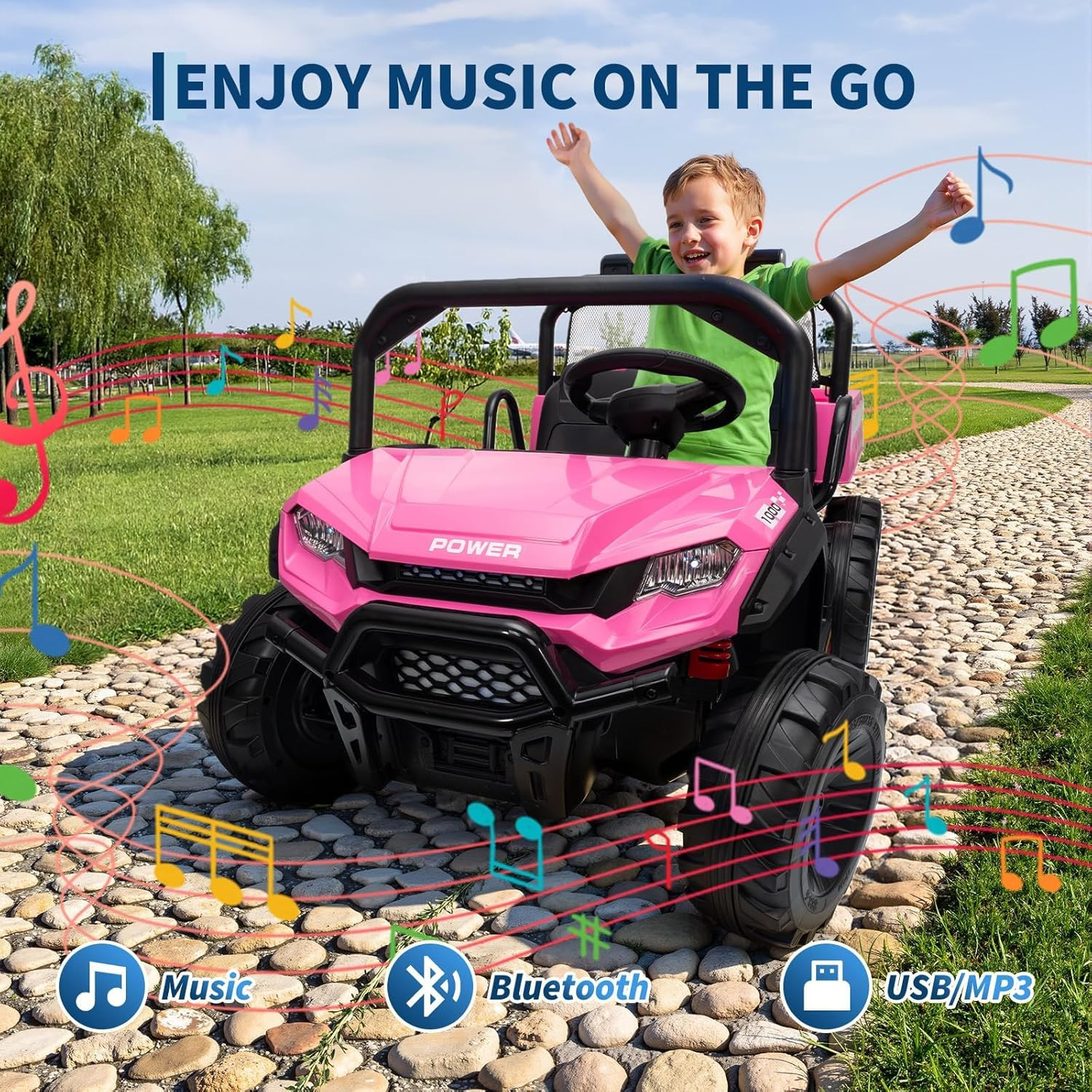 Kids 2 Seater Ride on Car 24V Electric Dump Truck 4WD UTV w/Parental Remote LED