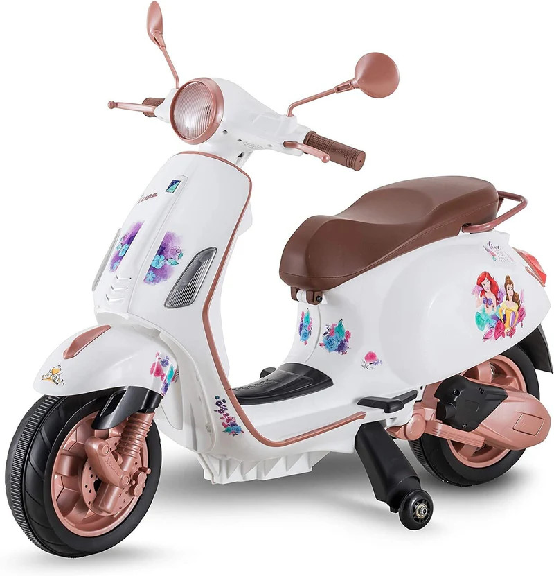 Disney Princess Vespa Scooter Electric Ride On Toy for Girls Ages 3-5