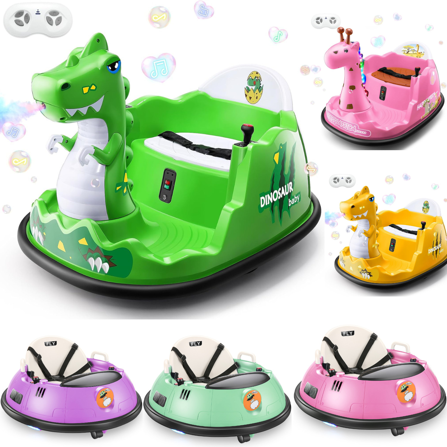 Kids Ride on Car, 12V Bumper Car for Xmas Gift w/ Parent Remote 360 Degree Spin