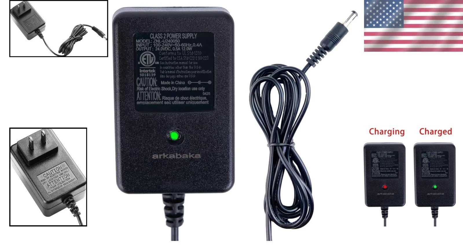Reliable 24V Battery Charger for Ride-On Cars – LED Charge Indicator Included