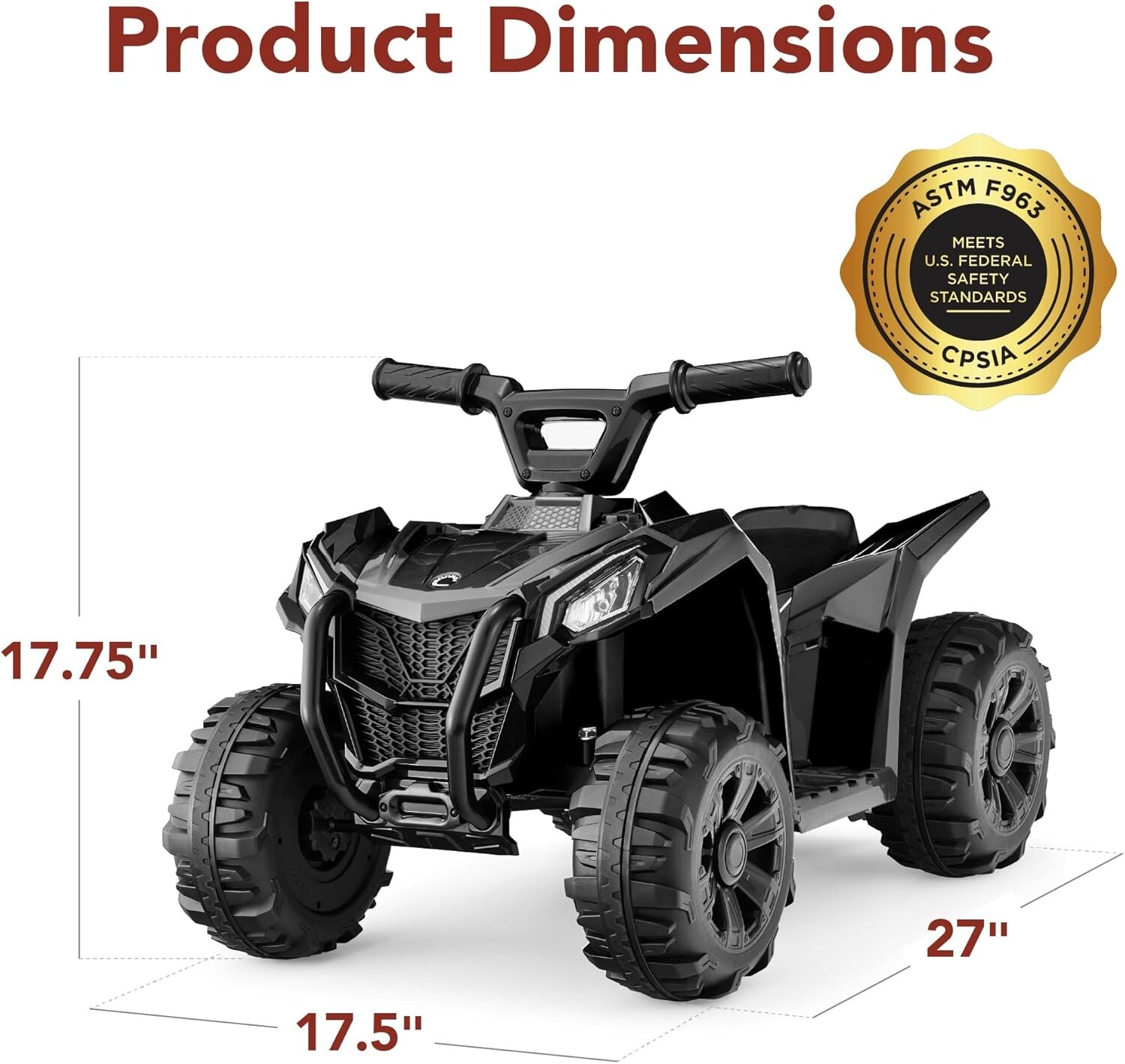6V Kids ATV 4 Wheeler Quad Car Off-road Ride on Toy 1.8 MPH Max-speed