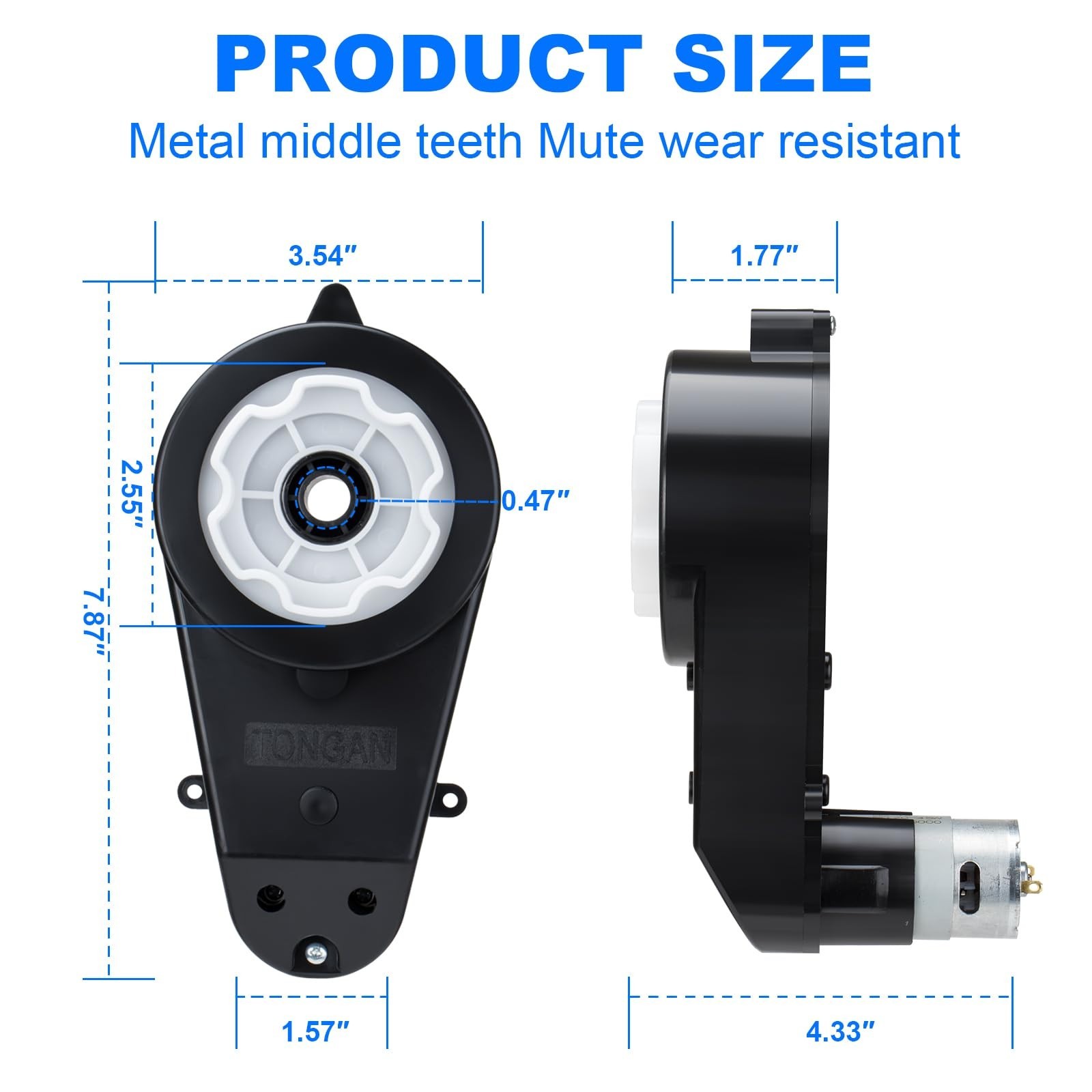 2Pcs 24V Gearbox Motor Upgrade for Kids Ride-On Cars, 40000RPM Replacement Parts