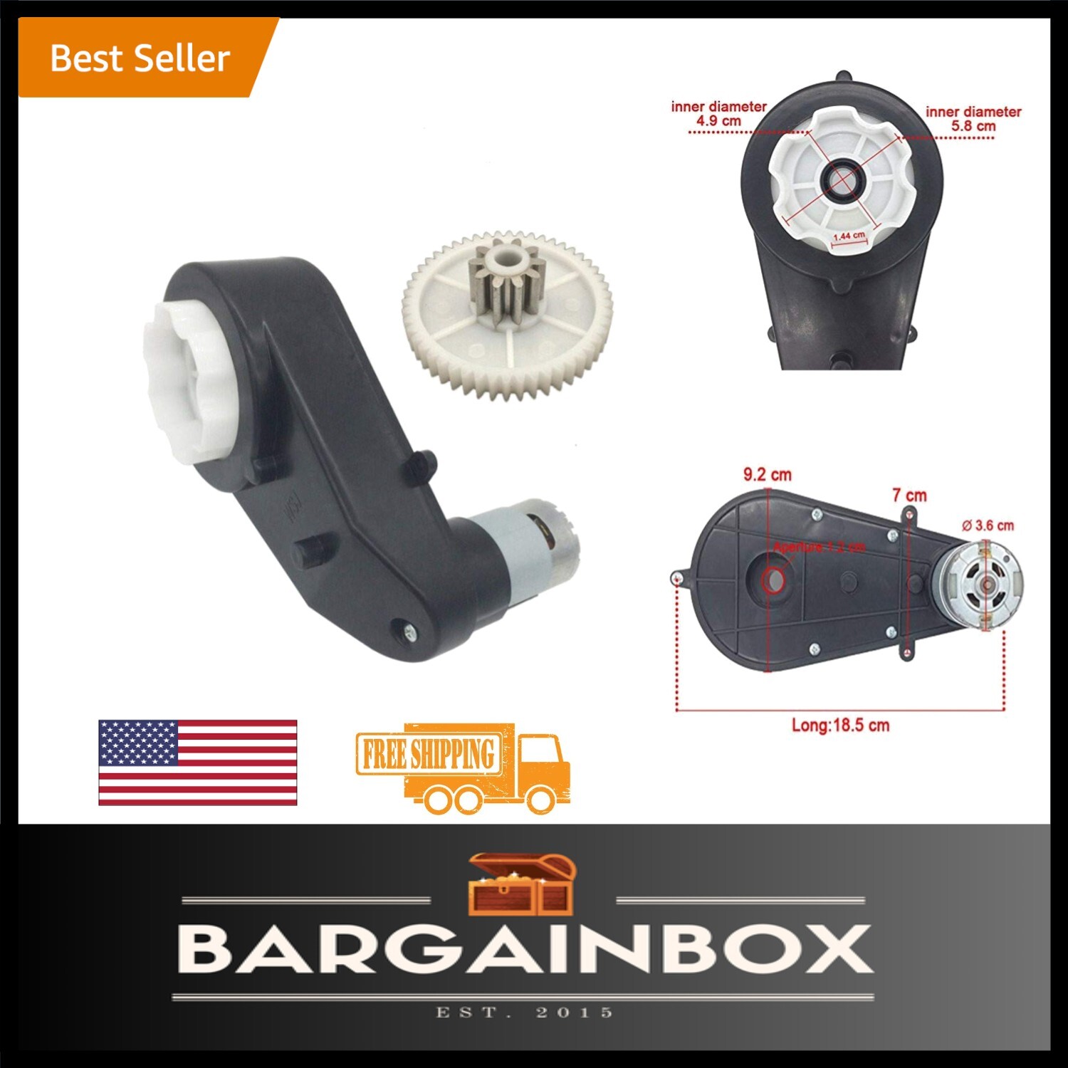 Performance-Boosting 24V Gearbox with Quick-Change Connectors for Ride-On Cars