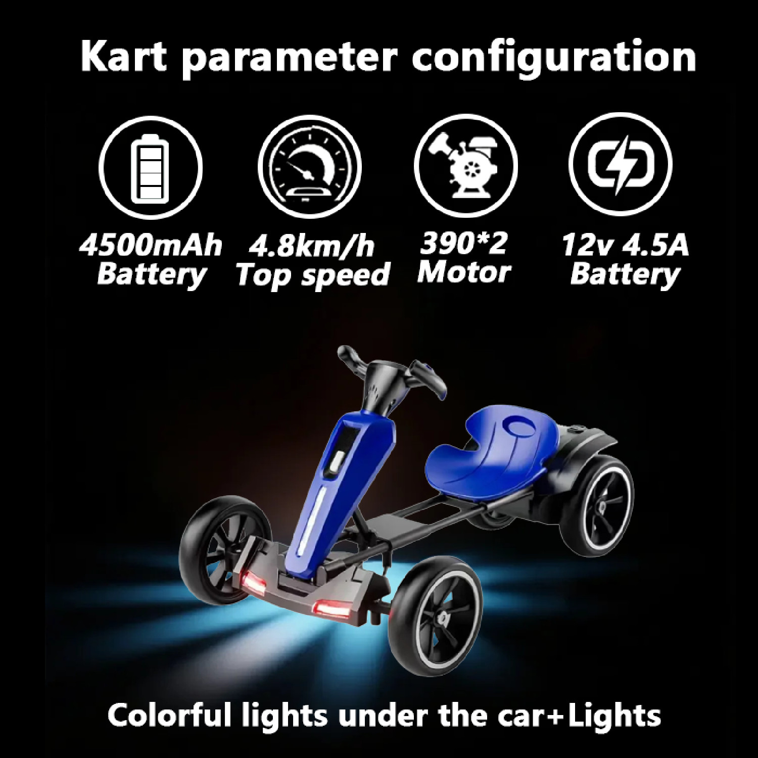 12V electric Kids Pedal Go Kart, Folder Go Kart, Outdoor Ride on Toy For Age 3-8