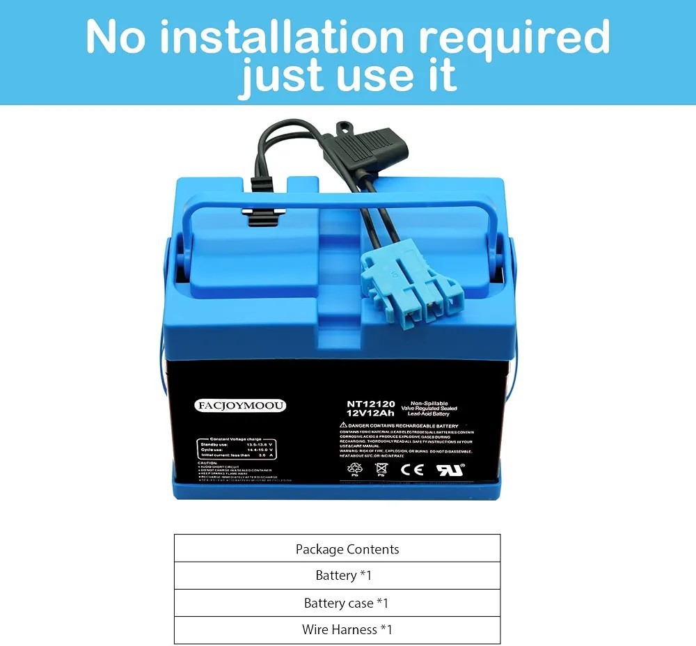 12 Volt Battery for Peg Perego John Deere Gator Polaris Gaucho Rock-in-Chase