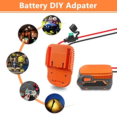 Power Wheel DIY Adapter for Ridgid AEG 18V Hyper Battery Dock Power 1PCS
