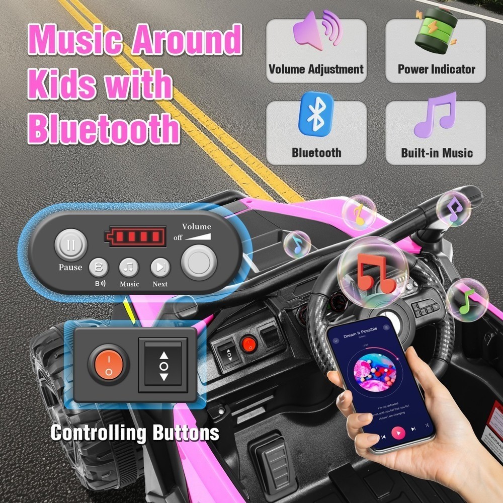 24V Kids Car Ride on Toy 2*200W Motors Electric Battery Power Wheels with Remote