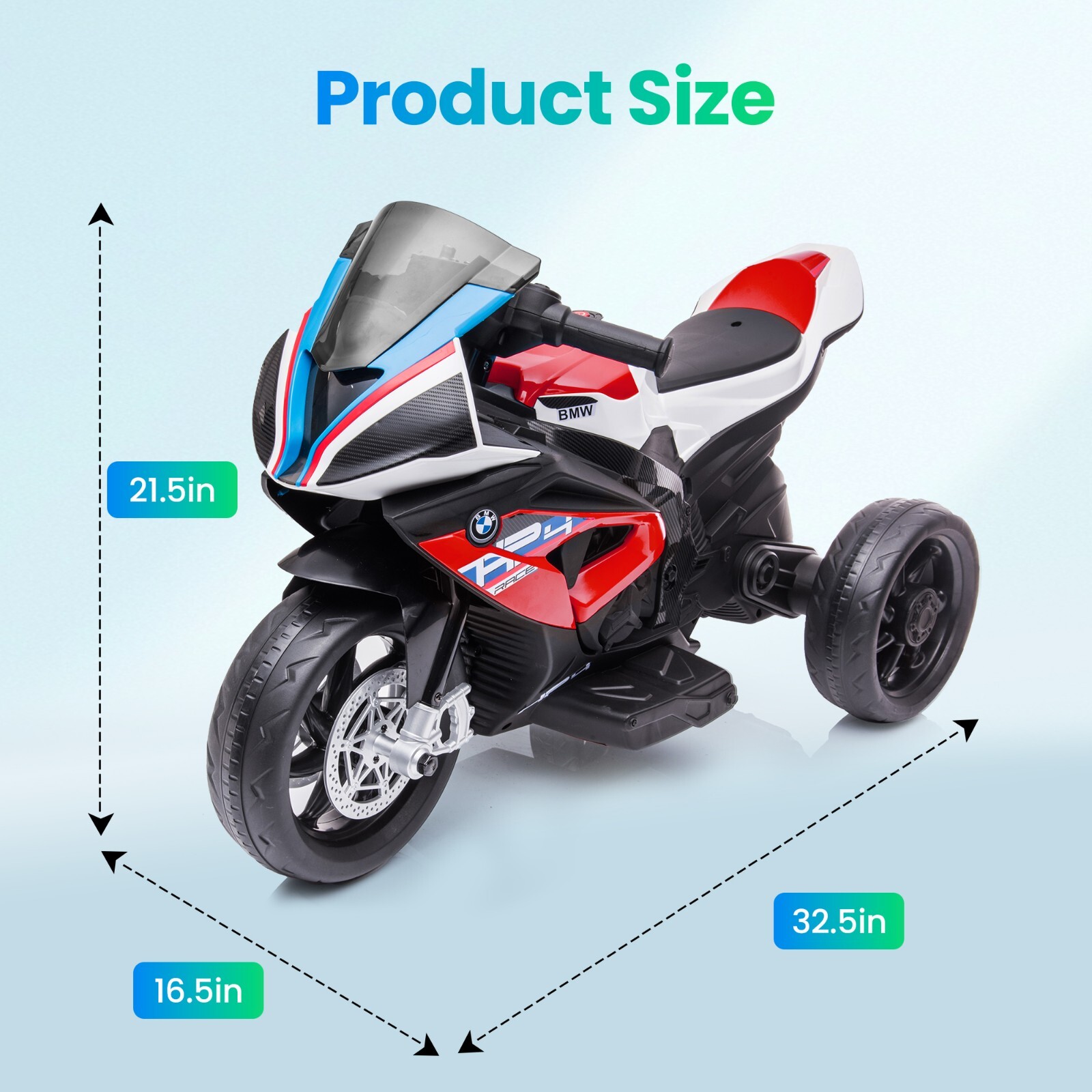 Kids Ride On Motorcycle 12V BMW Licensed Electric Toy Bike with MP3 for Age 3-6