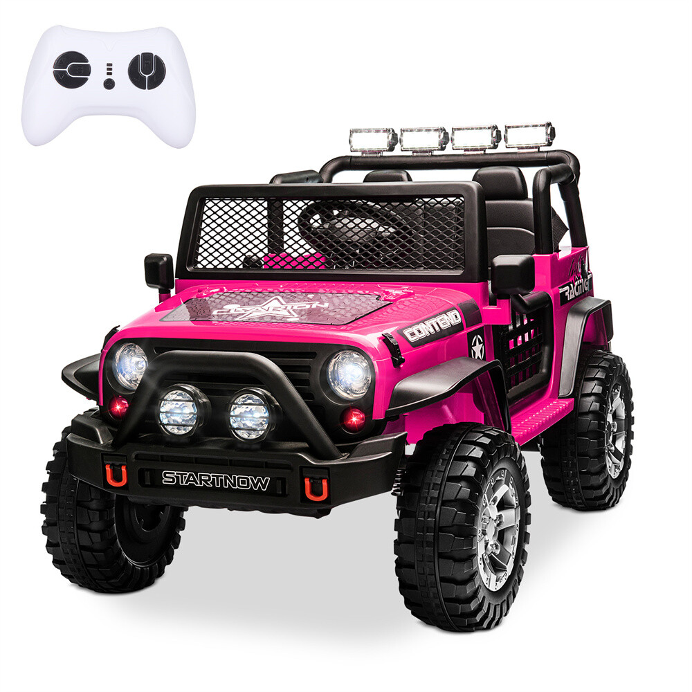 2-Seater Kids Electric Car 12V Truck Power Wheels w/ Remote Control 3 Speeds