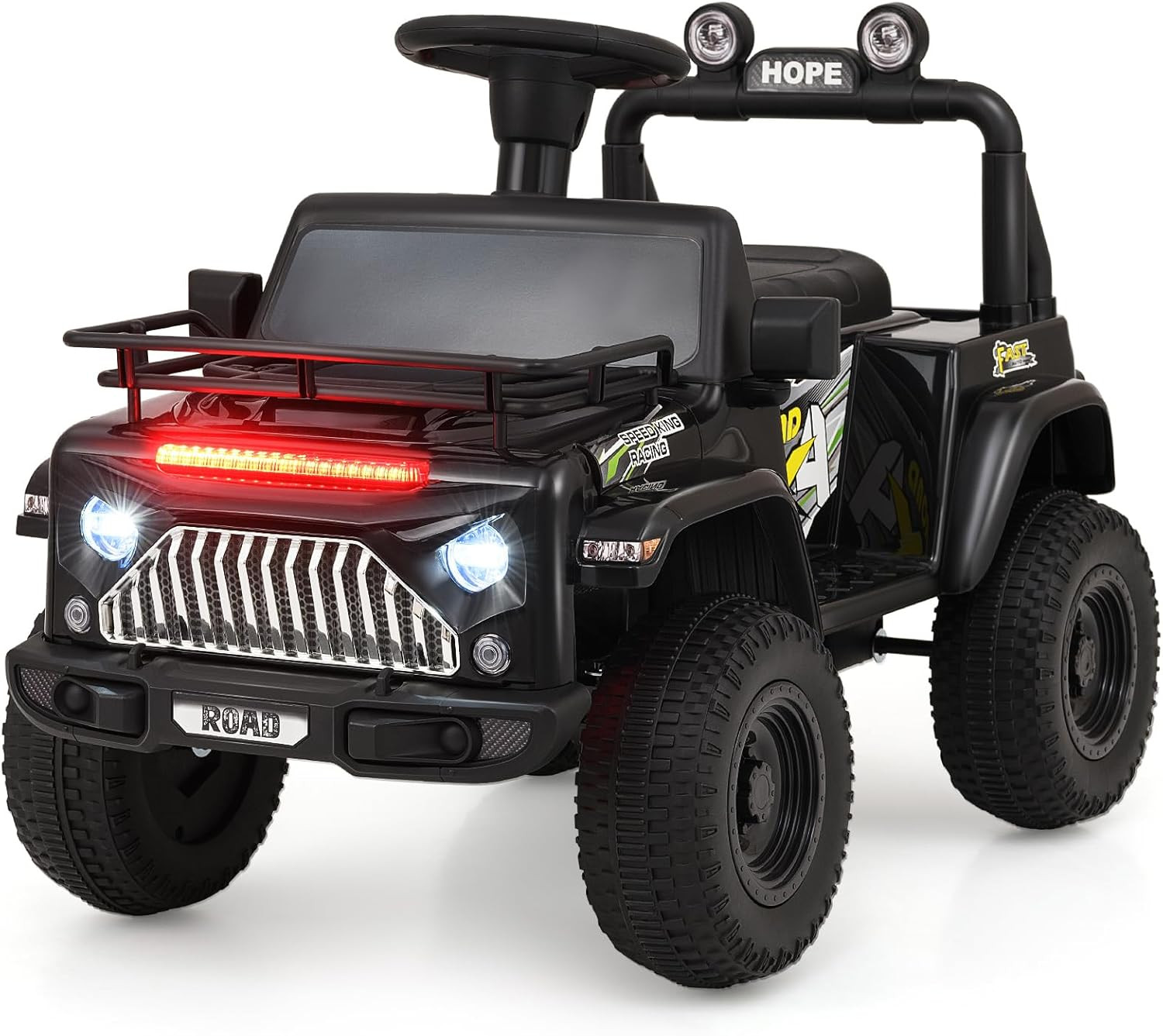 Ride on Car for Toddlers, 6V Kids Jeep Truck Electric Vehicle Battery Powered AT