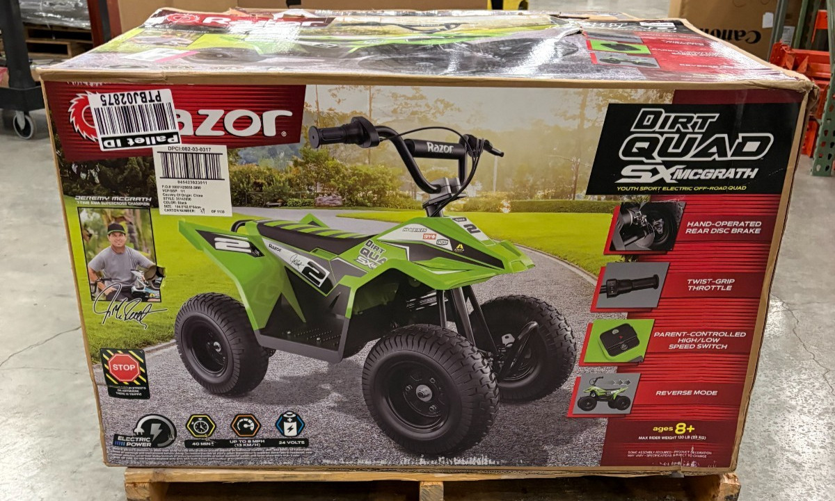 RAZOR DIRT QUAD SX MCGRATH – GREEN-BLACK – Open Box