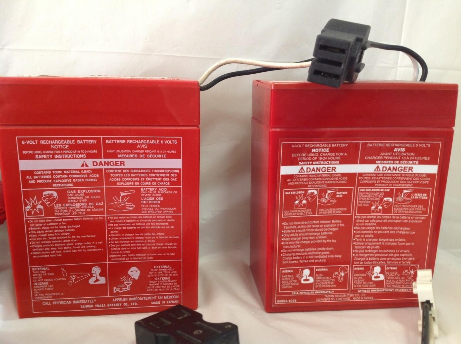 Three (3x) Fisher-Price Power Wheels 6-Volt Rechargeable Battery (Not Working)