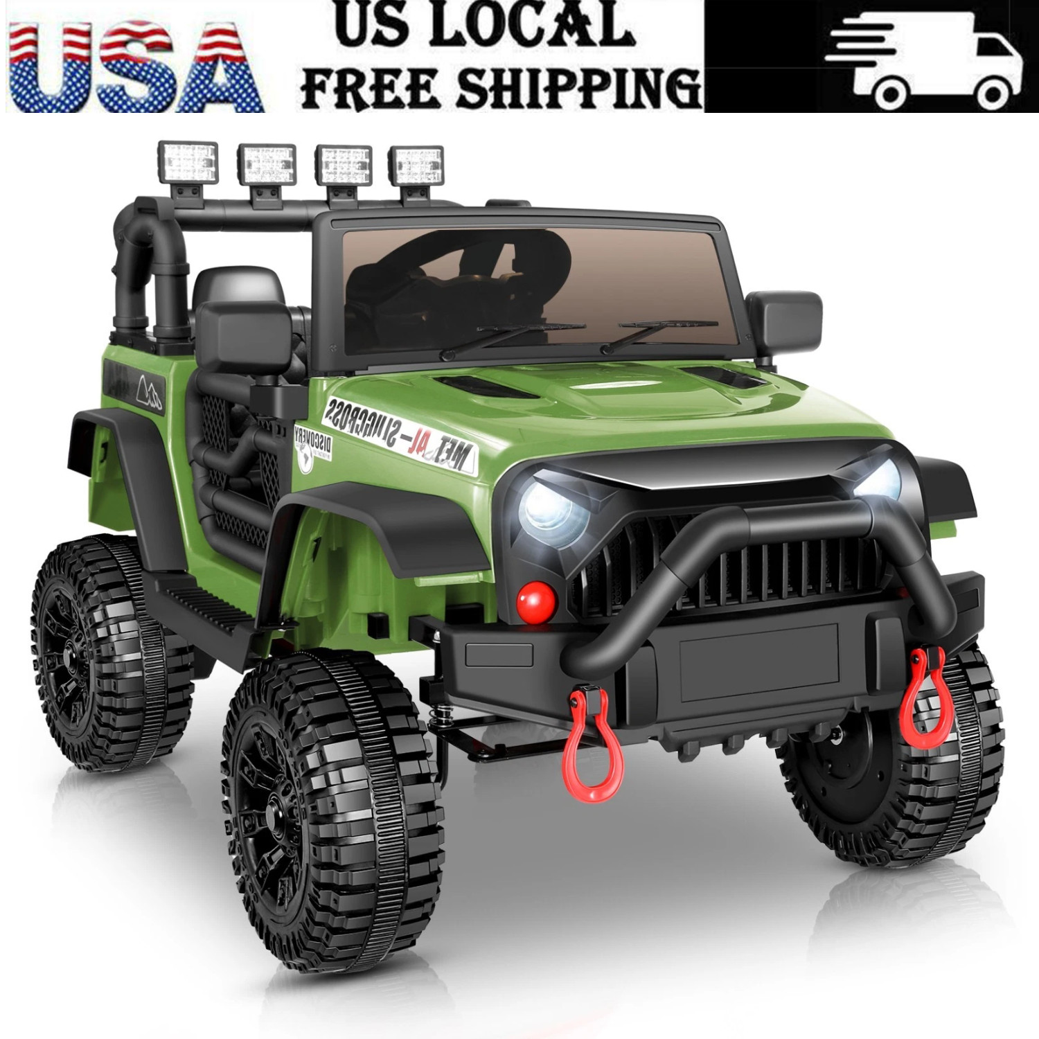 Kids Ride On Car Trucks 12/24V Electric Toy+Music LED Light Remote Control Gift-