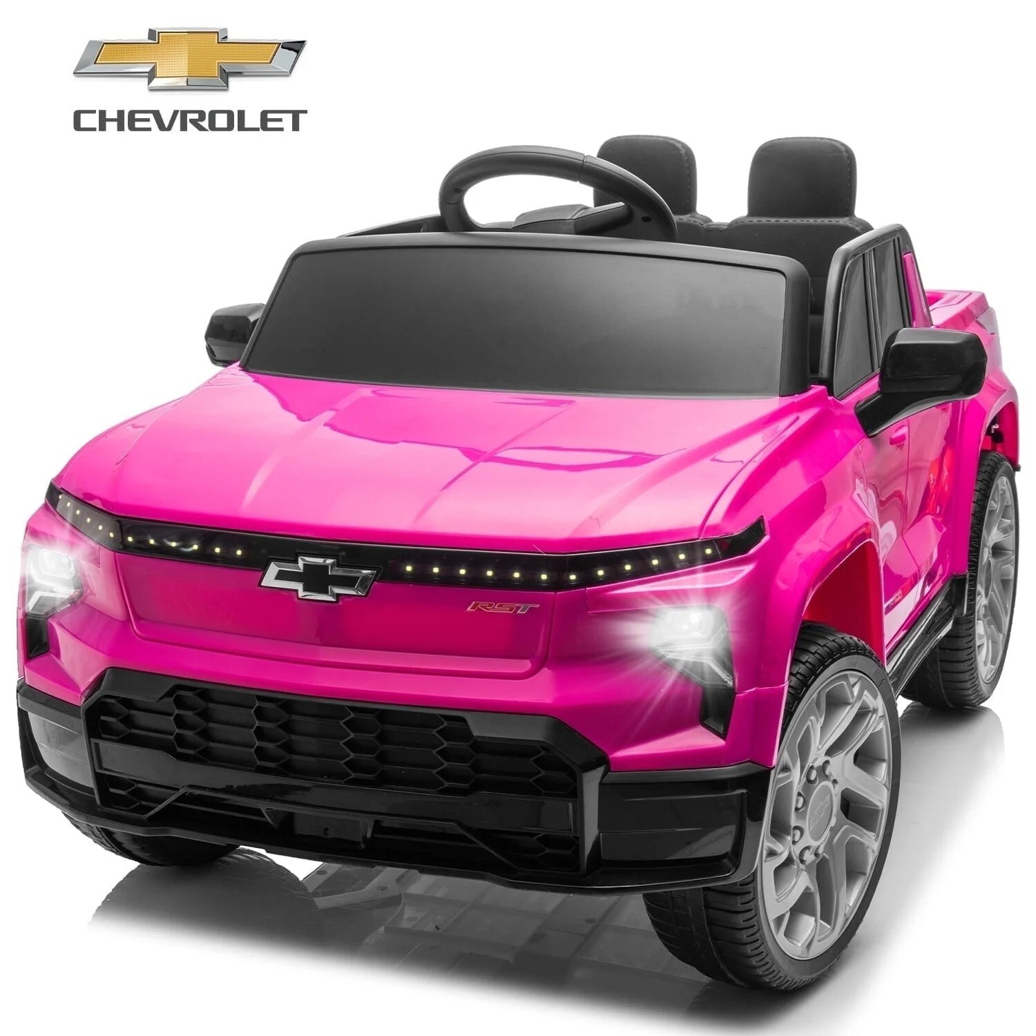 Licensed Chevrolet Silverado 12V Ride on Car with Remote 4 Wheels Truck for Kids