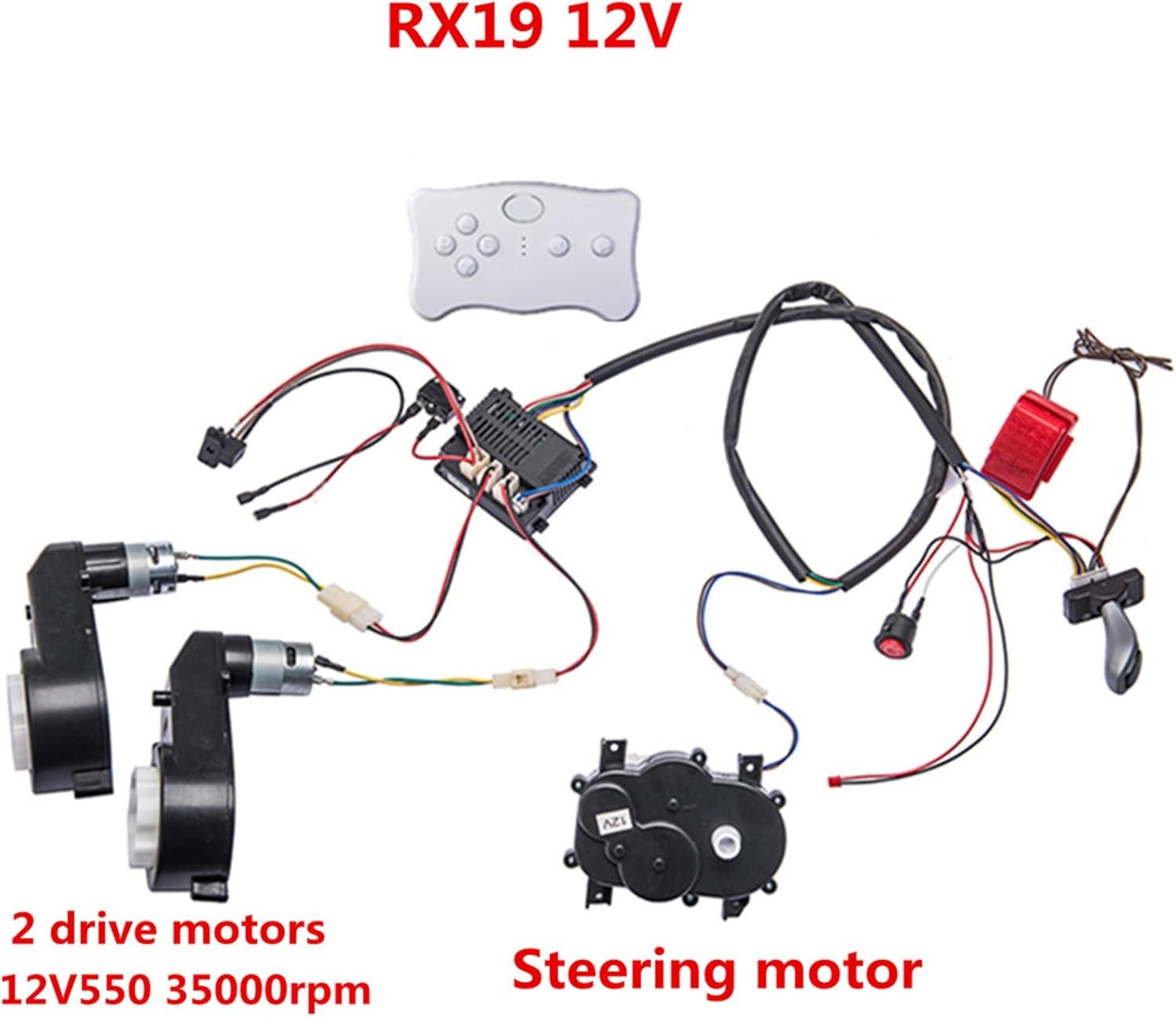 Kids Ride On Car 12V DIY Modified Harness Complete Set of Remote Control Circ…